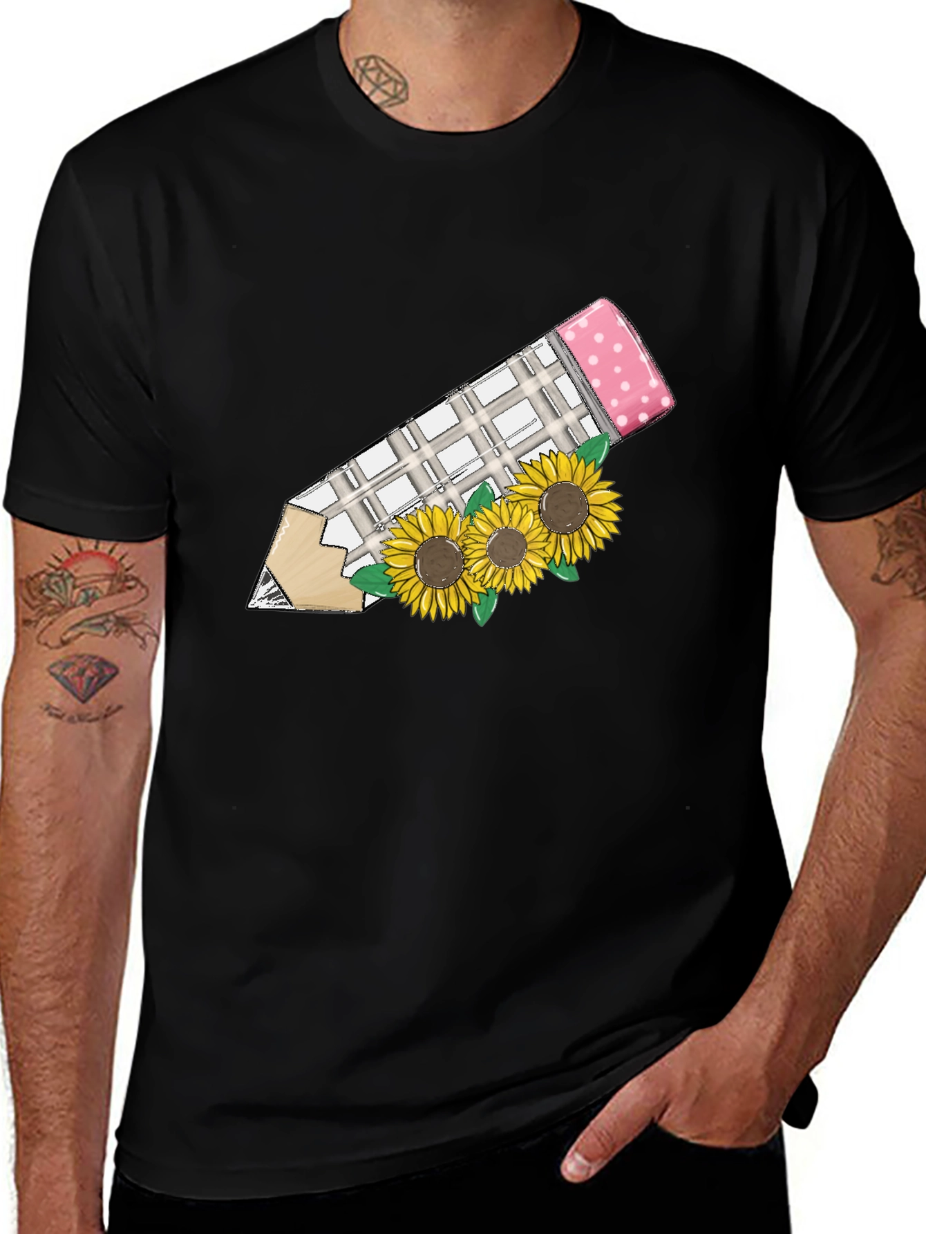 Variant 24 of Sunflower Pencil Graphic T-Shirt