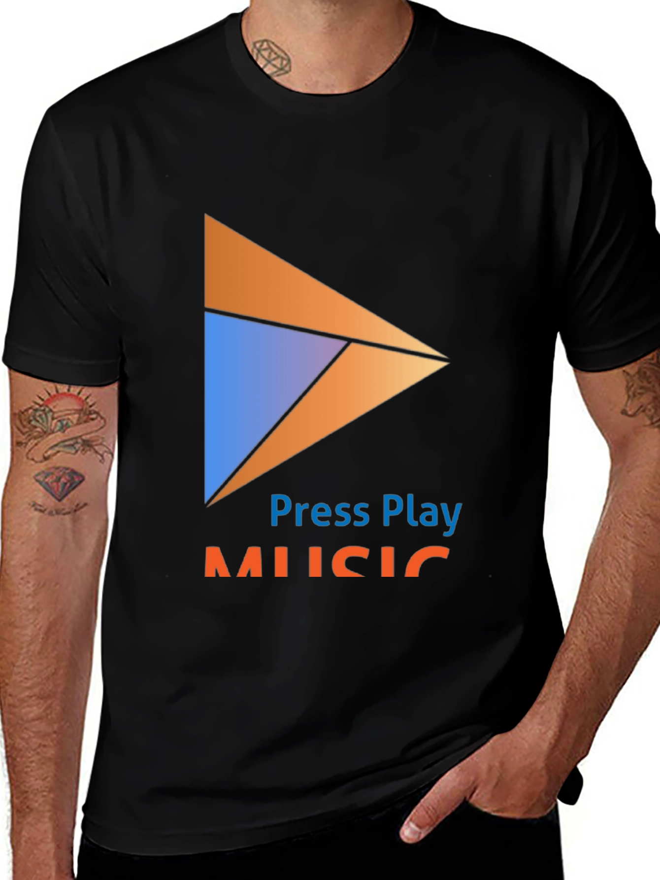 Variant 13 of Press Play Music Black T-Shirt