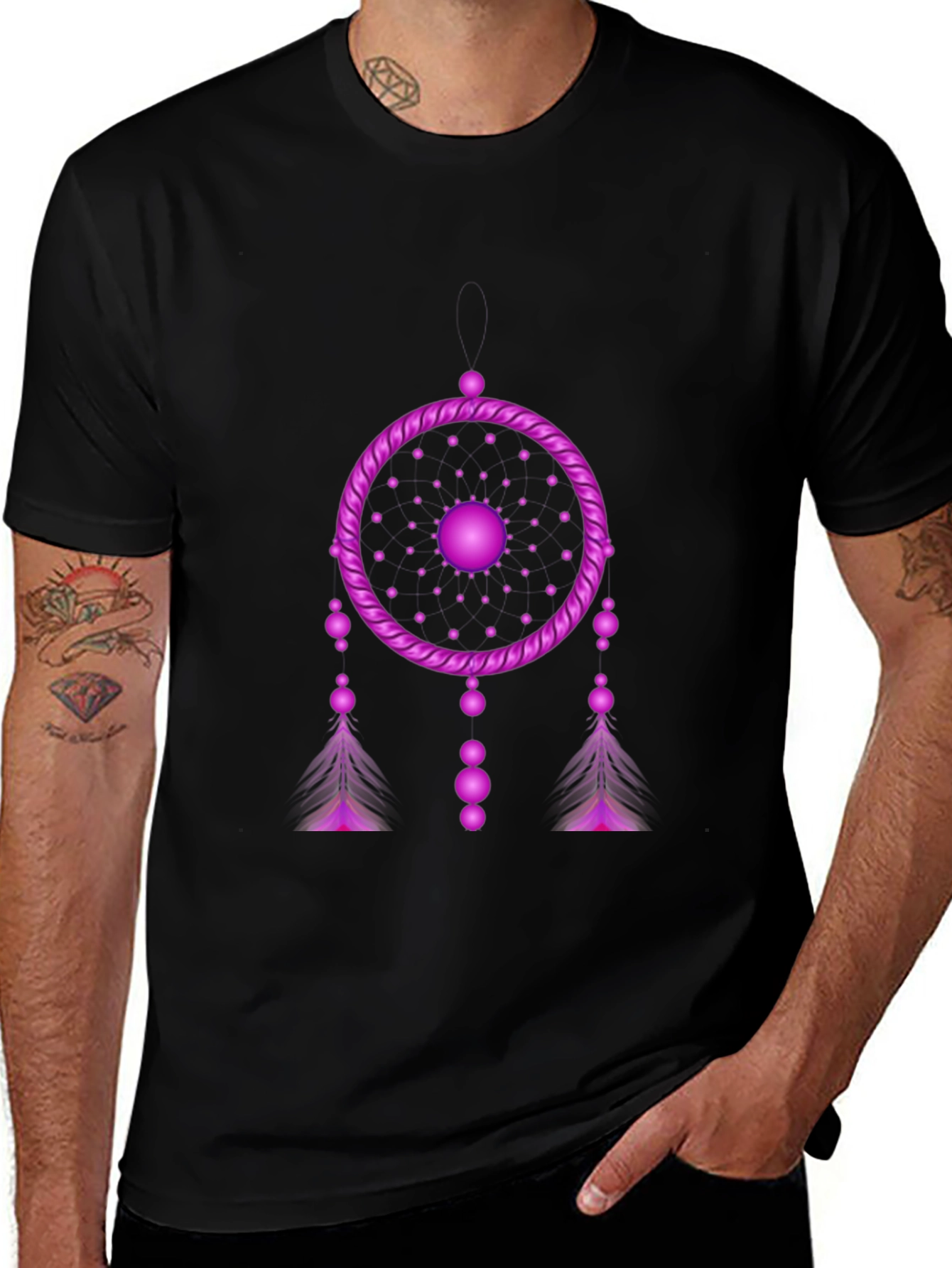 Variant 27 of Dreamcatcher Graphic Black T-Shirt