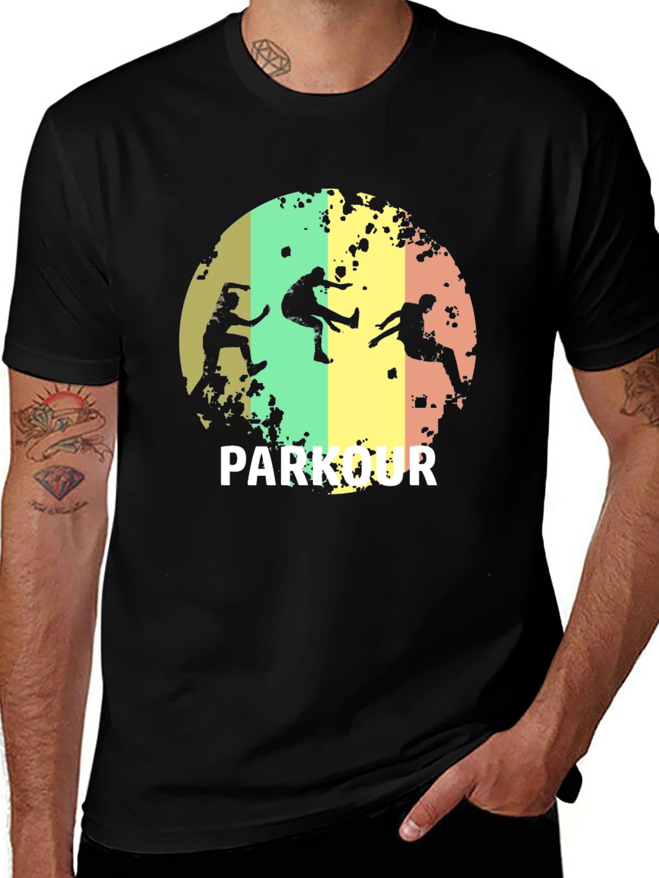 Variant 29 of Parkour Silhouette T-Shirt - Action Sport Tee
