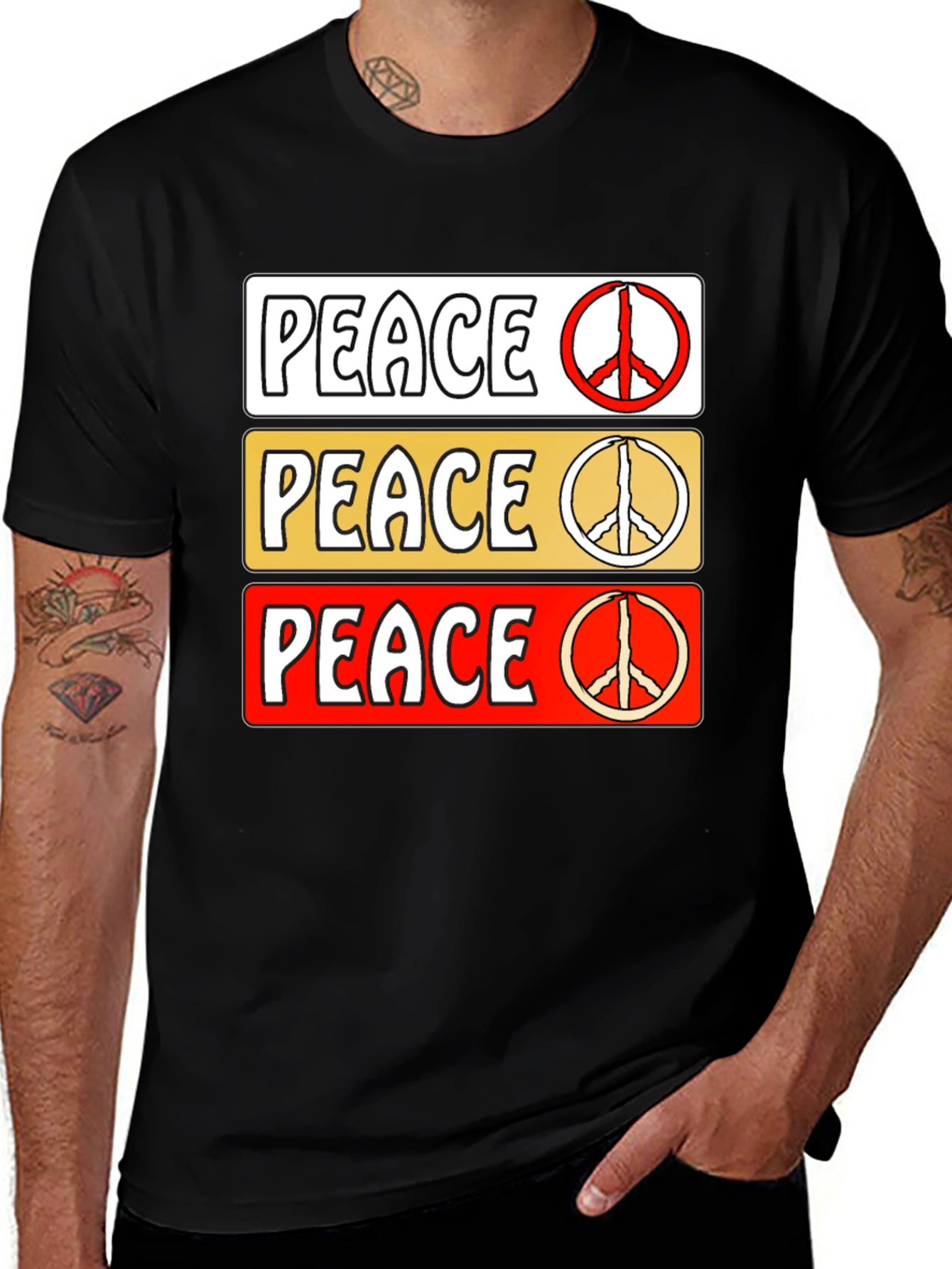 Peace T-Shirt Retro Hippie Design