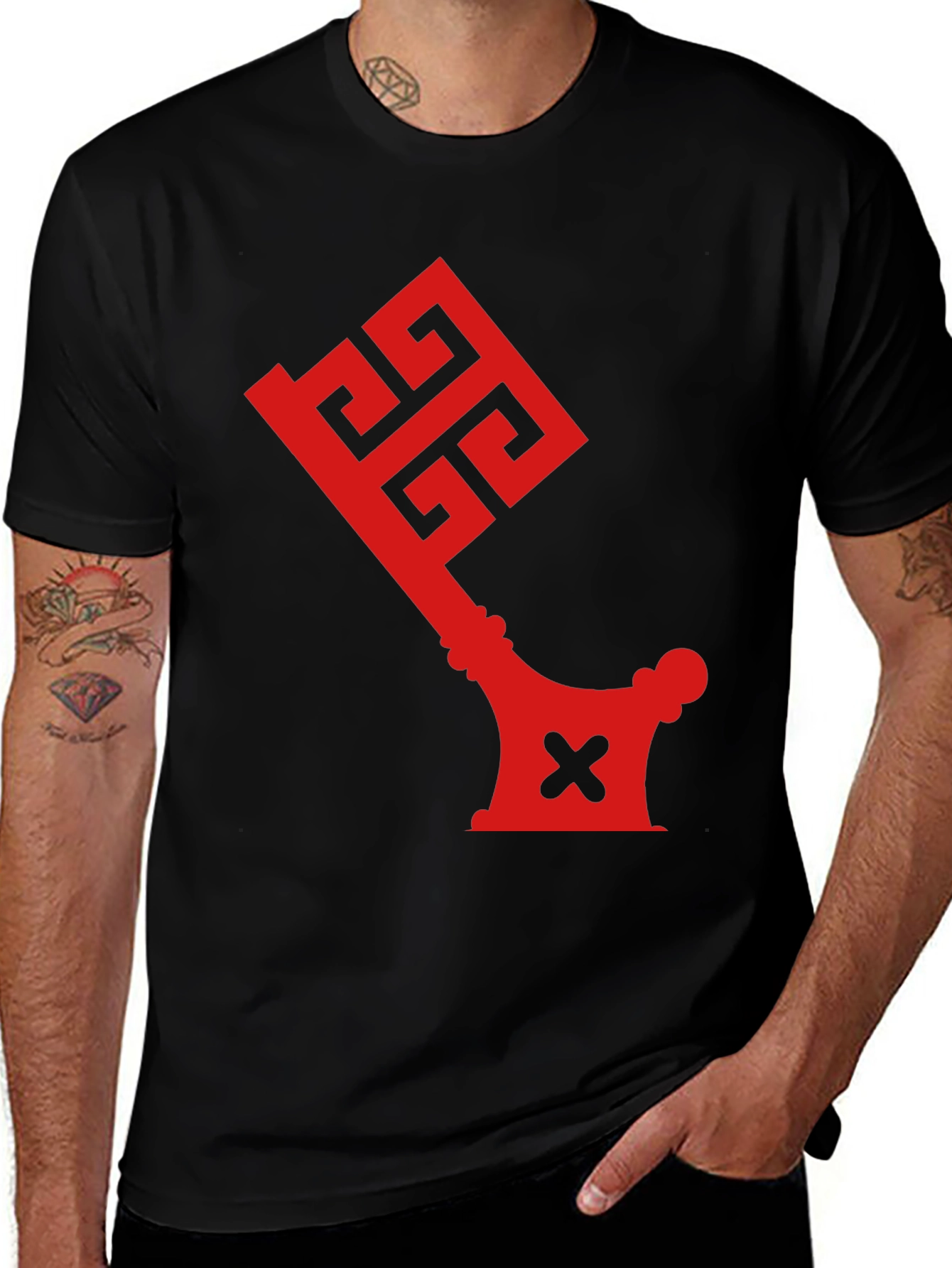 Variant 2 of Red Key Graphic Tee - Unique Design
