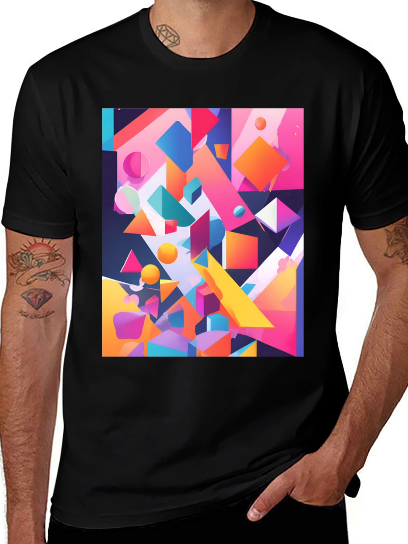 Variant 29 of Geometric Pop Art Graphic Tee