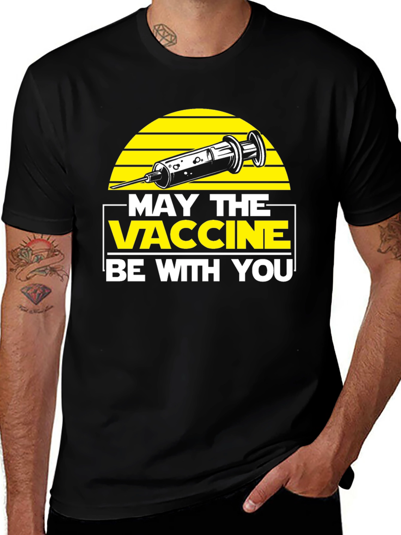 Variant 20 of May the Vaccine Be With You T-Shirt 