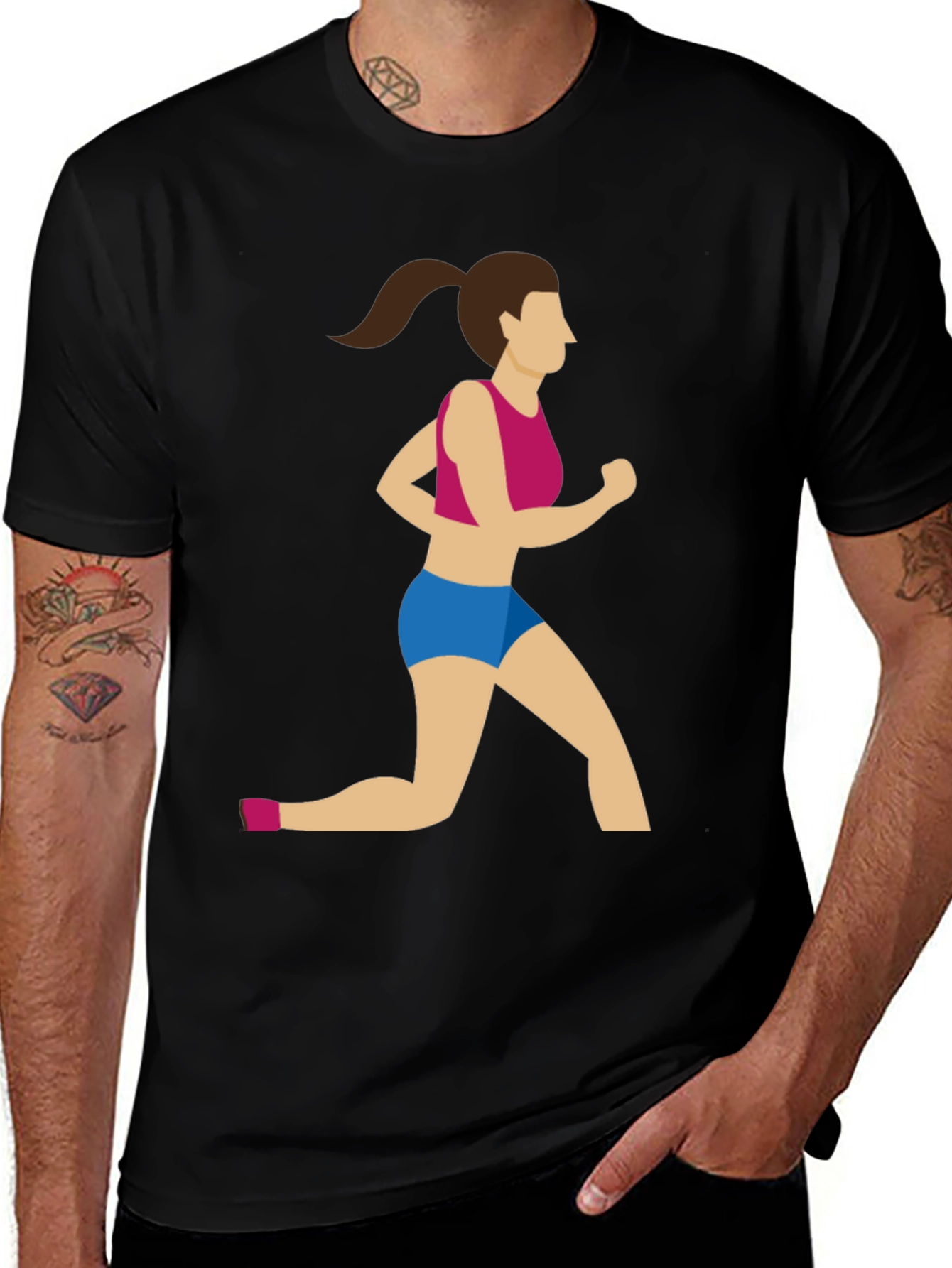 Variant 24 of Runner Graphic Tee - Casual Comfort