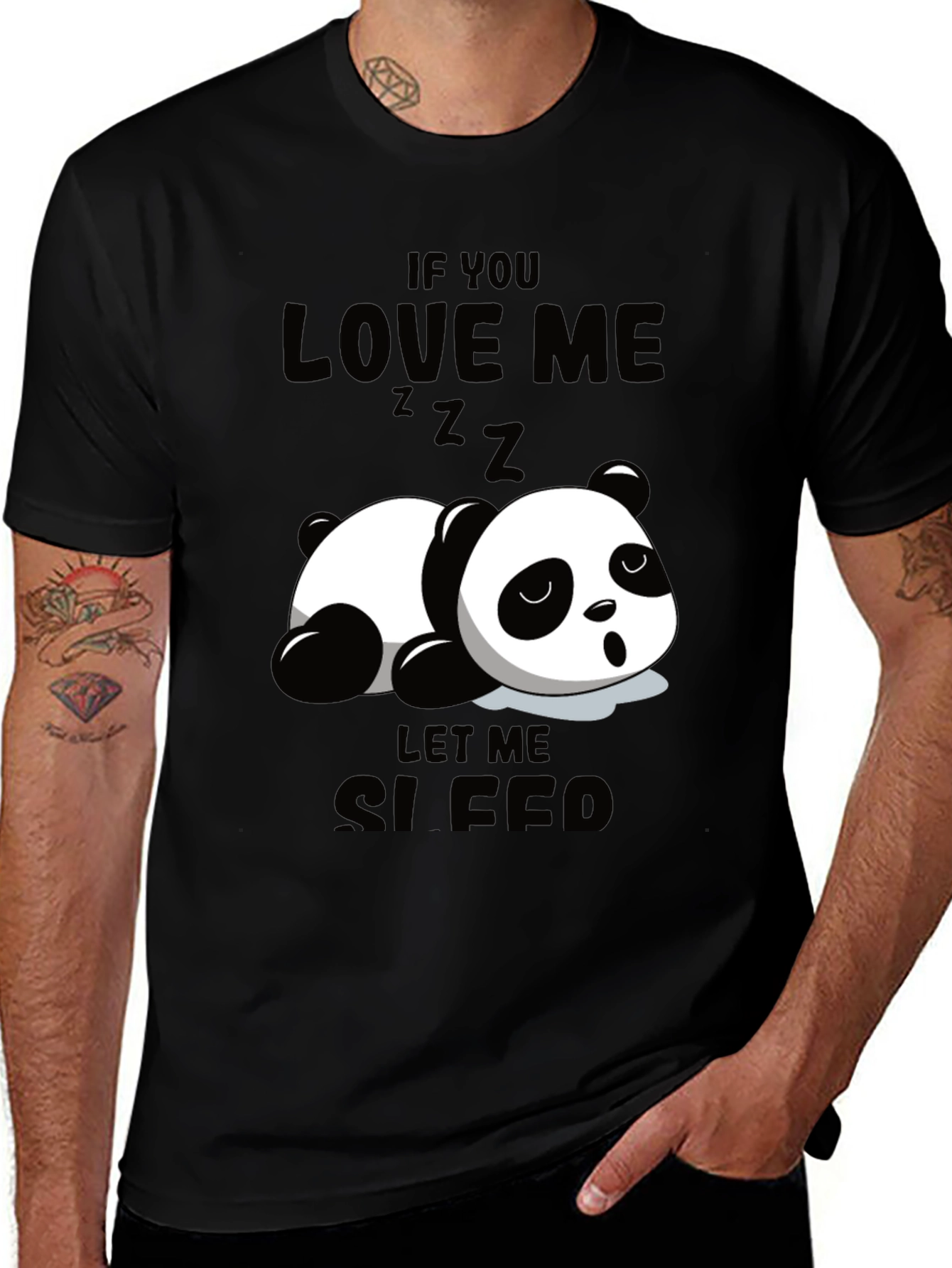 Variant 22 of Cute Panda Sleepy T-Shirt - If You Love Me Let Me Sleep