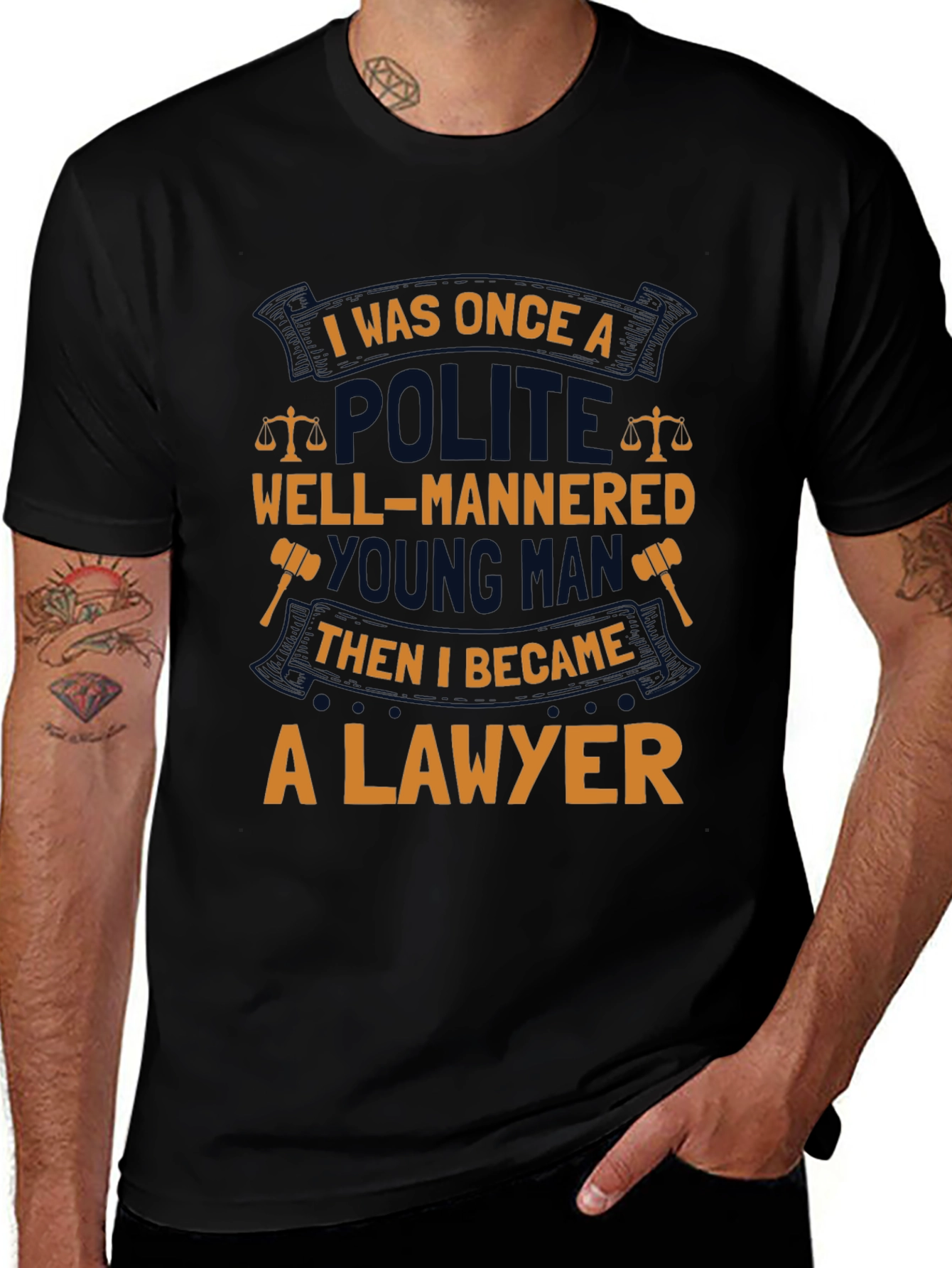 Lawyer T-Shirt: Polite Young Man Humor Tee