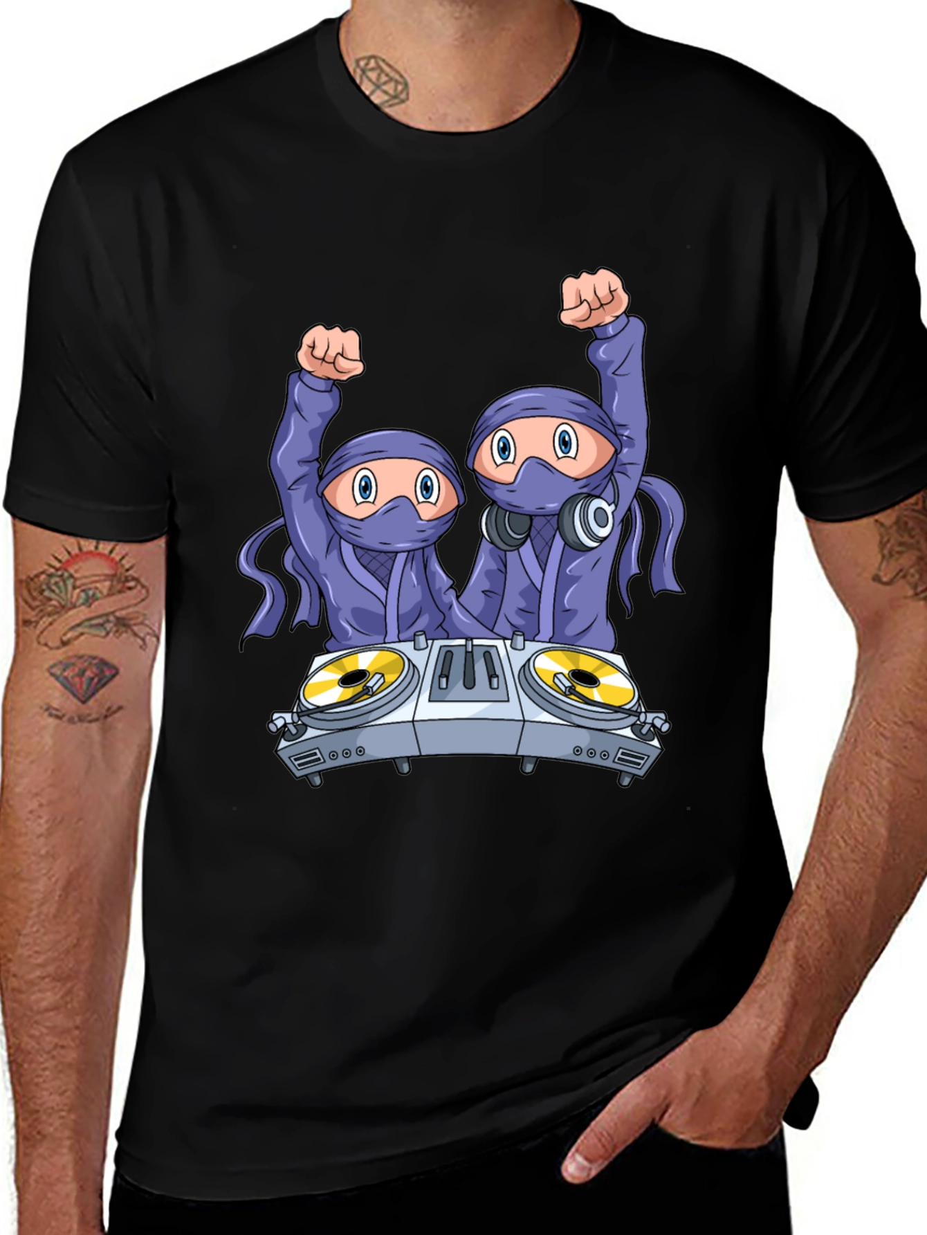 Variant 10 of DJ Ninja Graphic T-Shirt - Party Time!