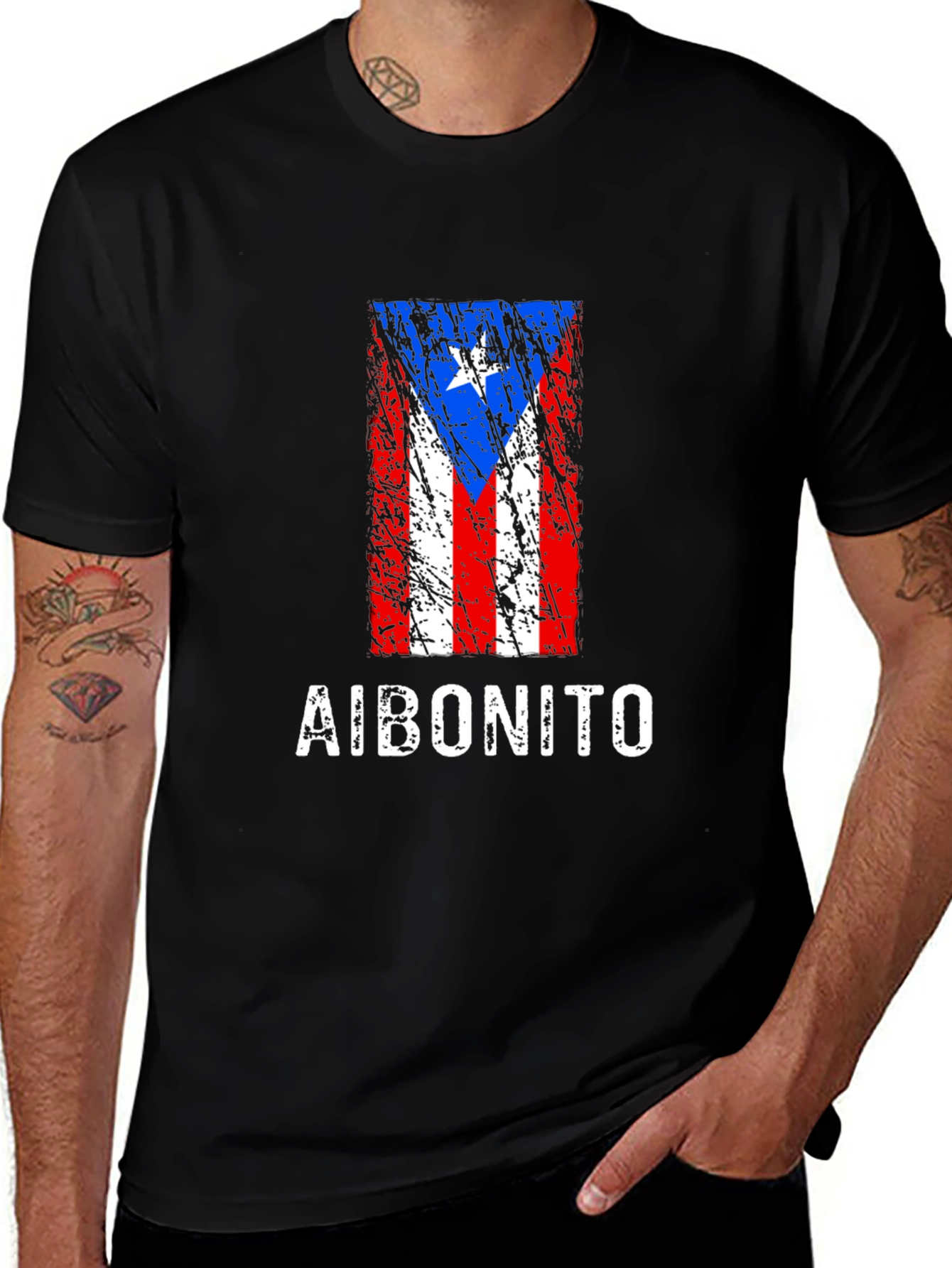 Variant 24 of Aibonito Puerto Rico Flag Grunge T-Shirt