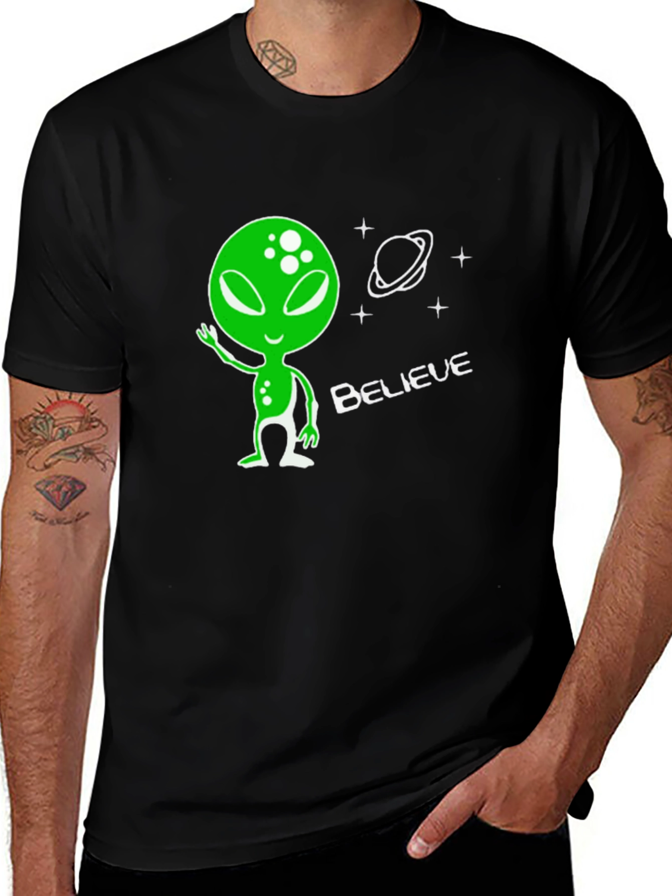 Variant 17 of Believe Alien Graphic T-Shirt