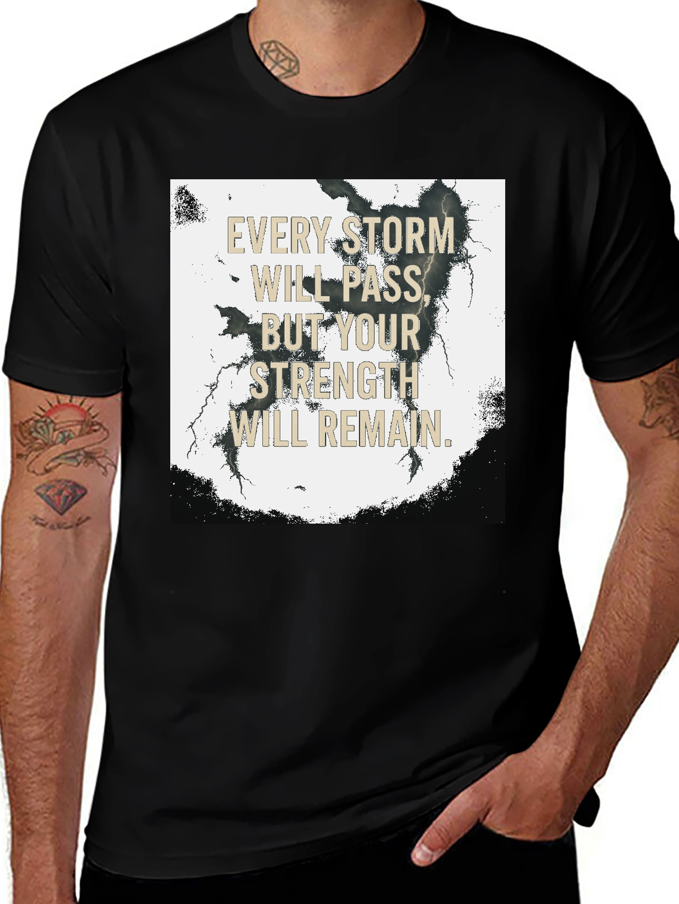 Variant 12 of Inspirational Storm Strength Graphic Tee