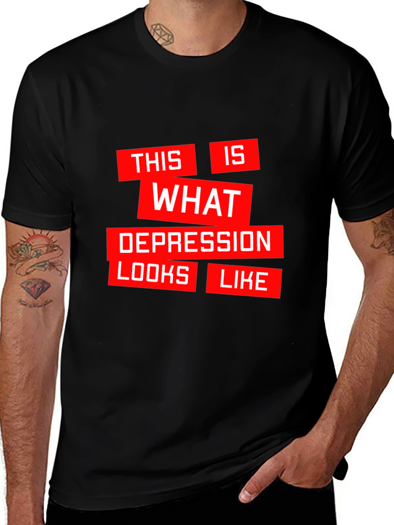 Variant 3 of Depression Awareness Black Graphic Tee