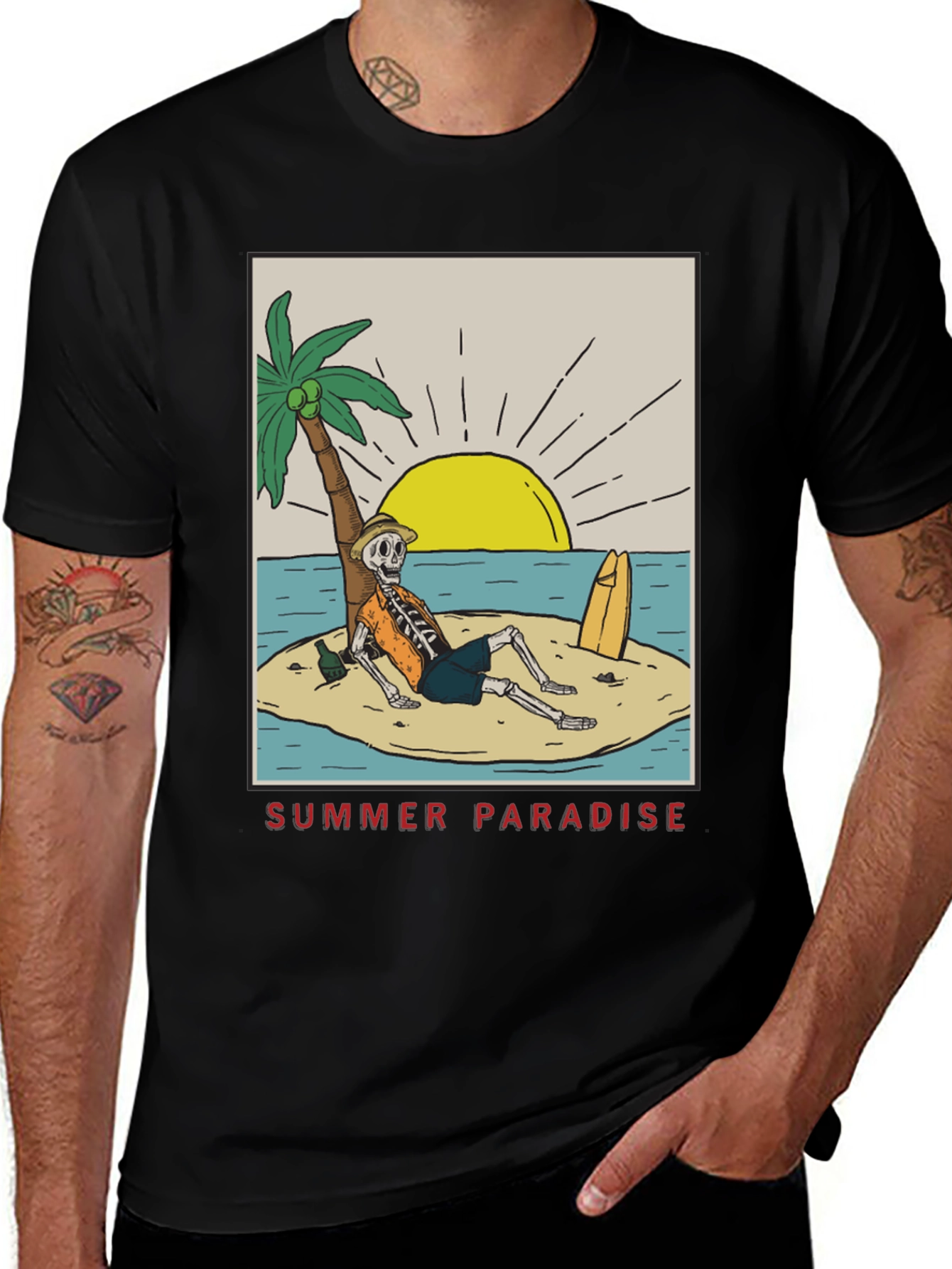 Variant 3 of Summer Paradise Skeleton T-Shirt