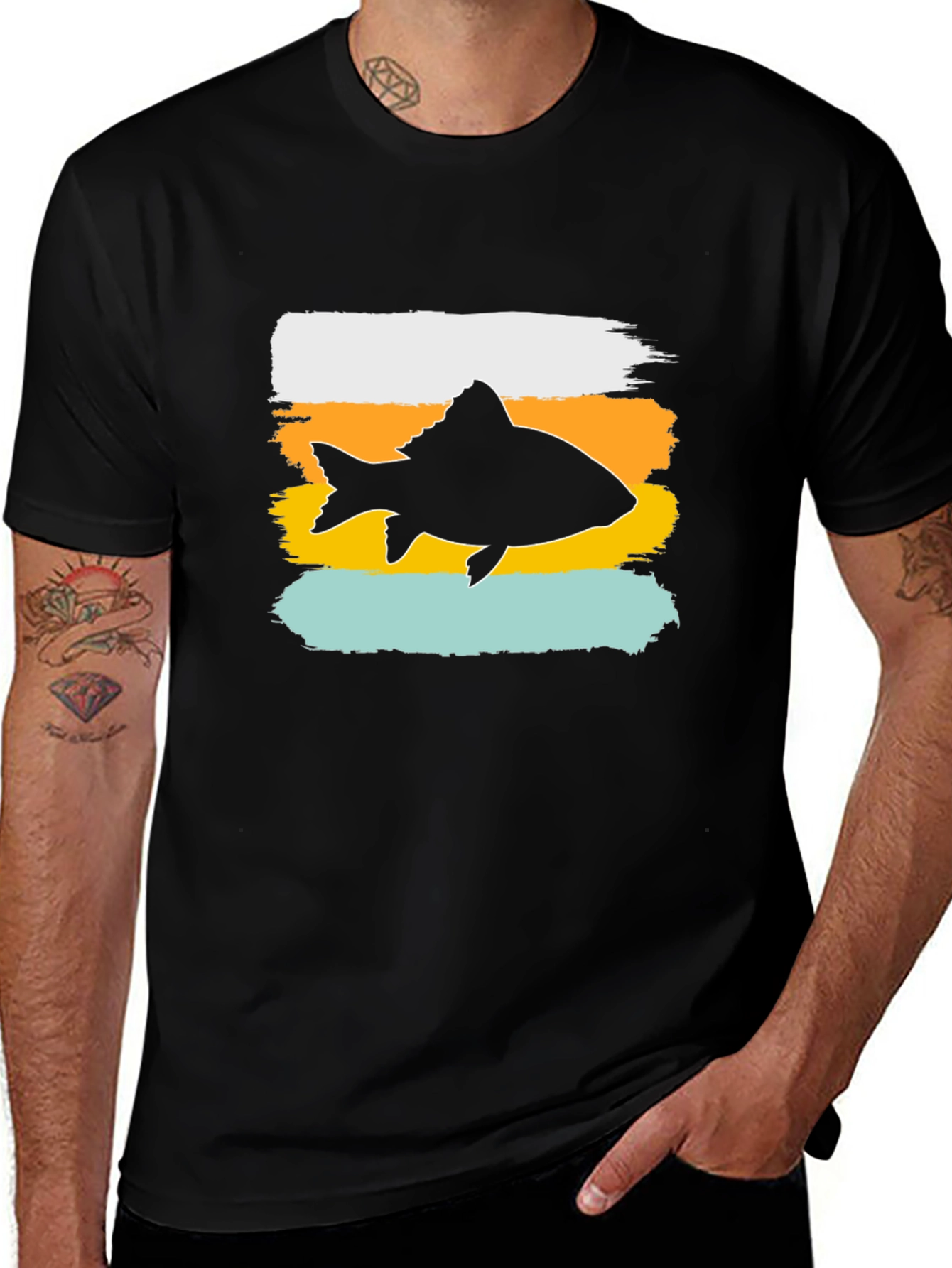 Variant 17 of Fishing T-Shirt: Retro Fish Graphic Tee