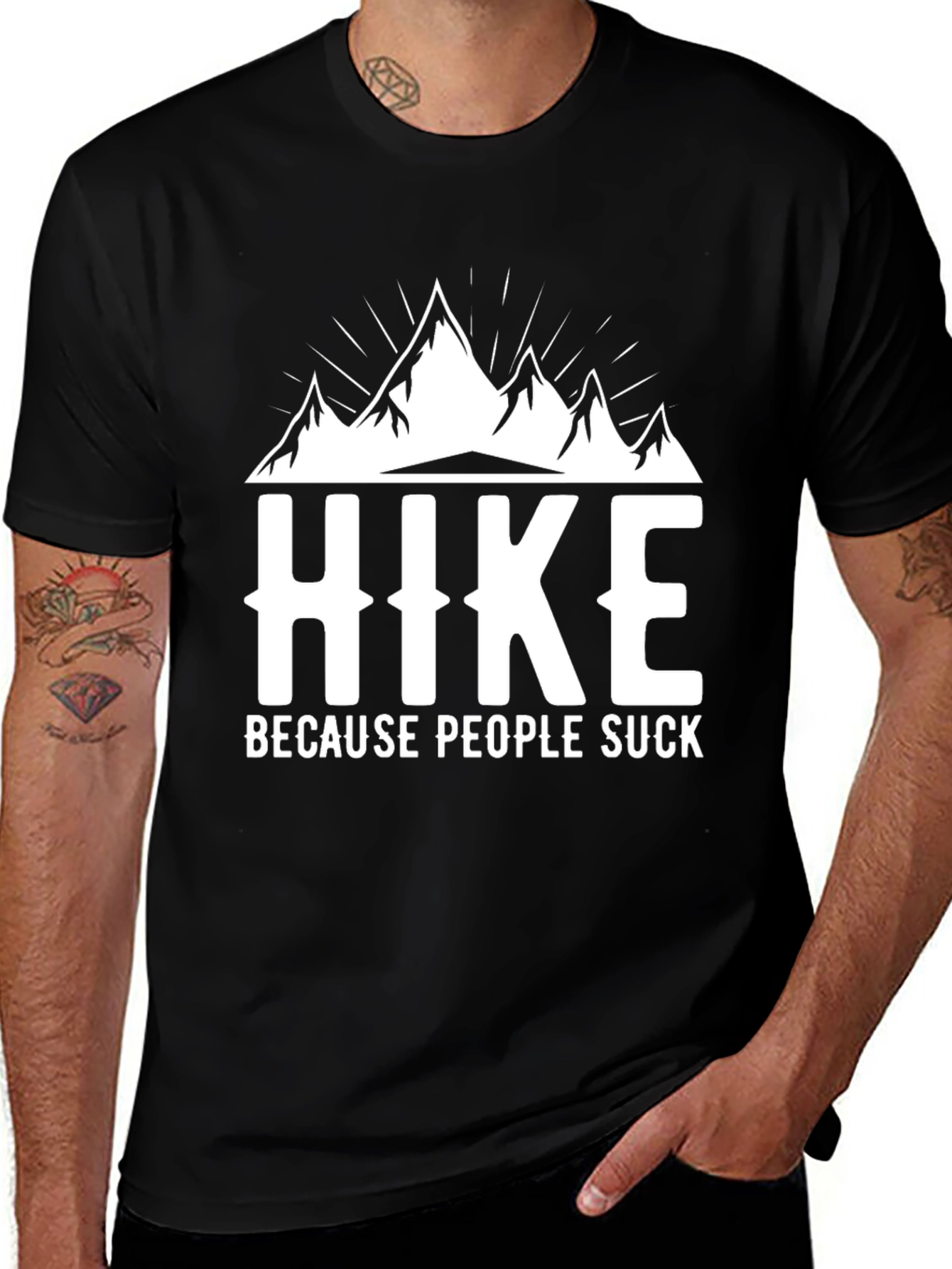 Variant 28 of Hike Because People Suck Graphic Tee