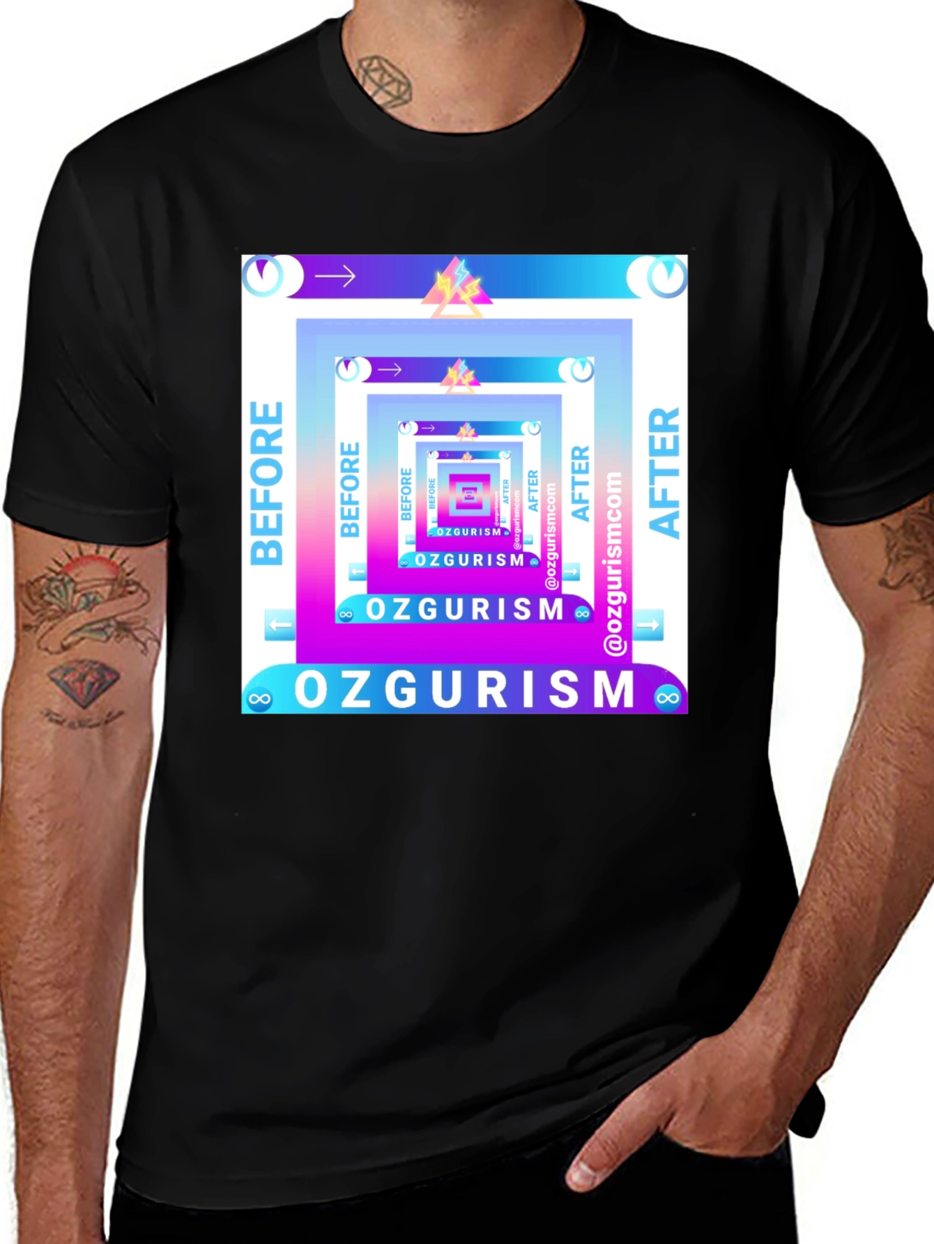 Variant 18 of Ozgurism Recursive Graphic T-Shirt