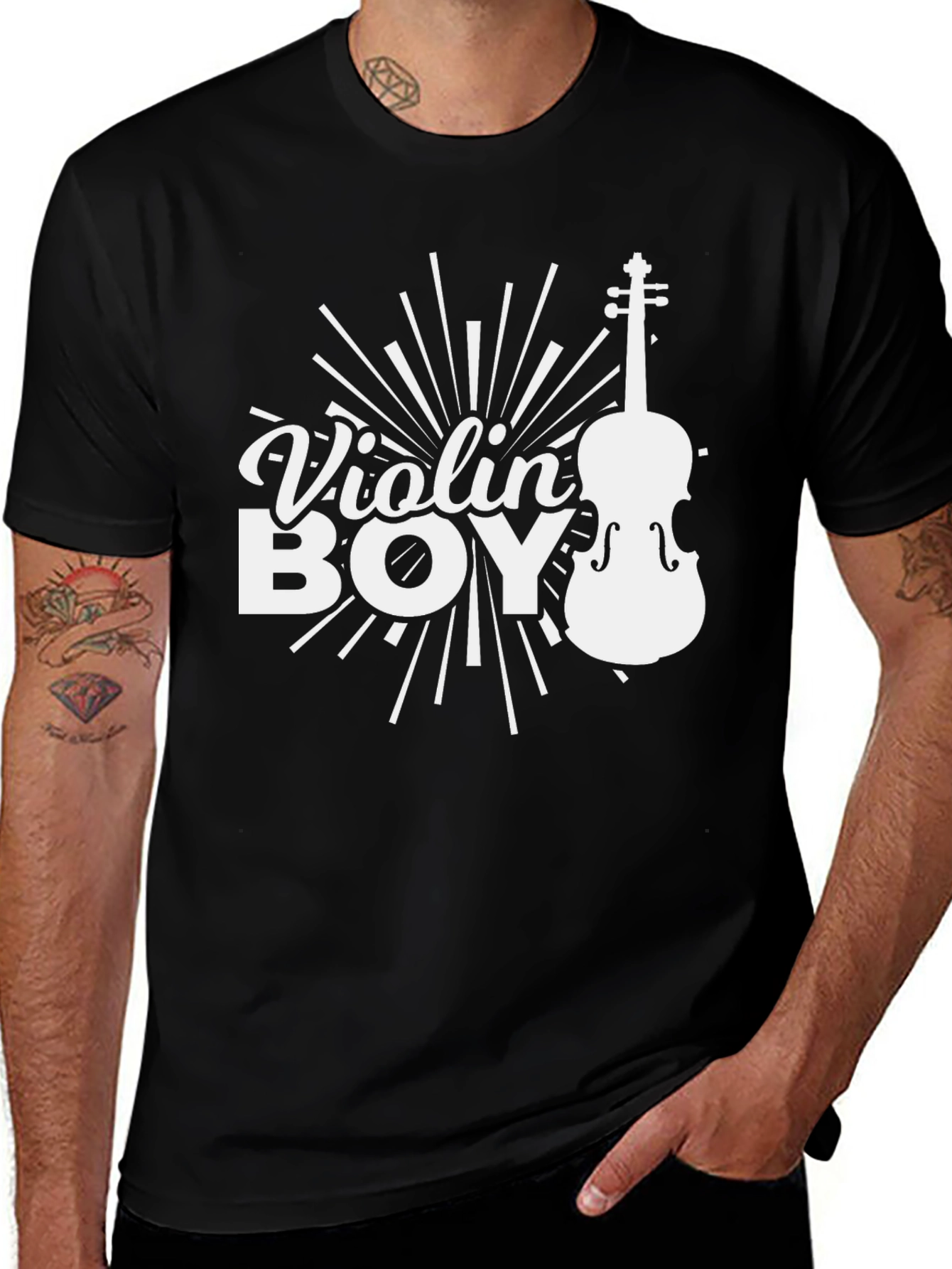 Variant 21 of Violin Boy Graphic Tee - Musician T-Shirt