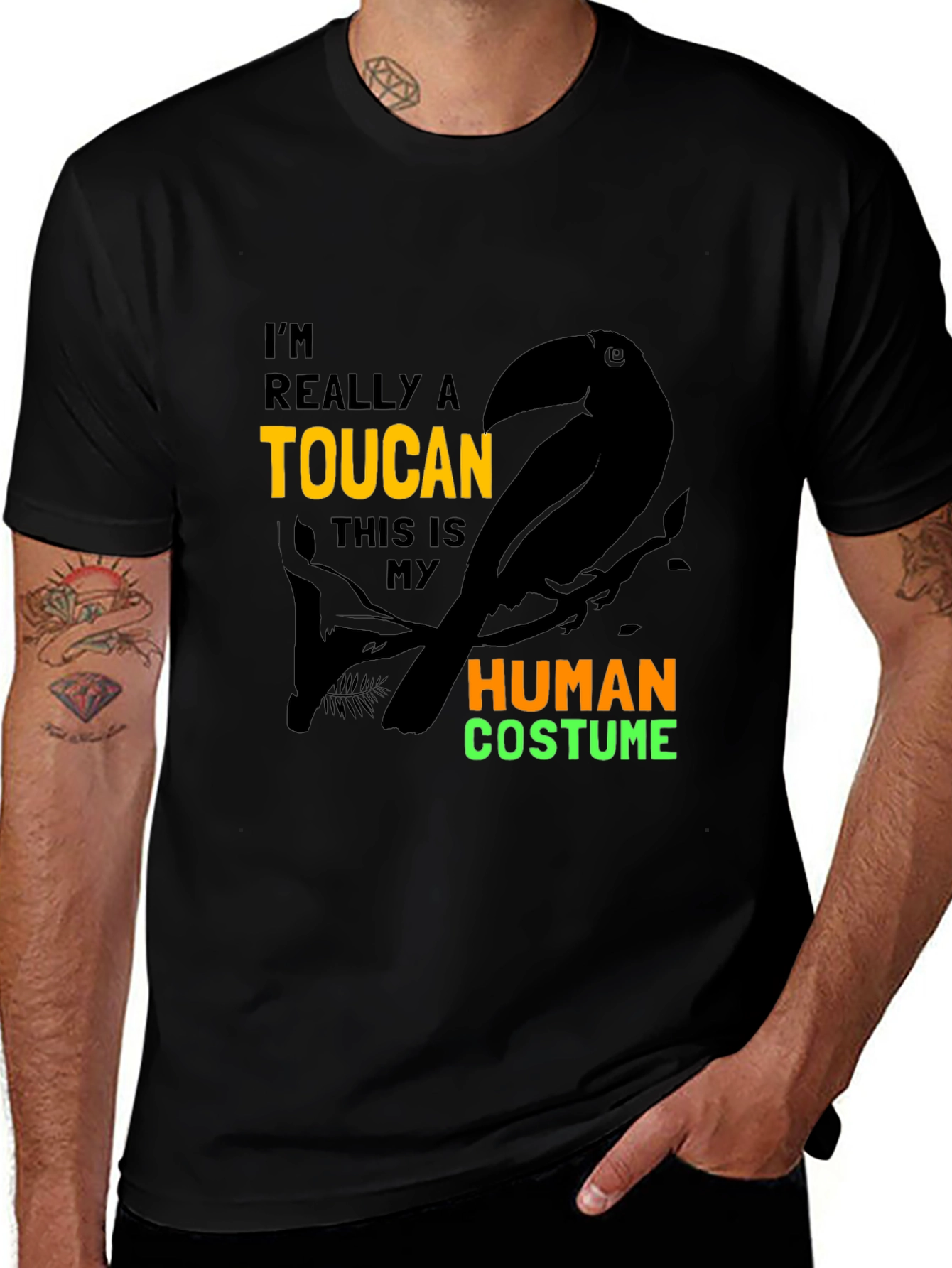 Toucan in Human Costume Graphic Tee