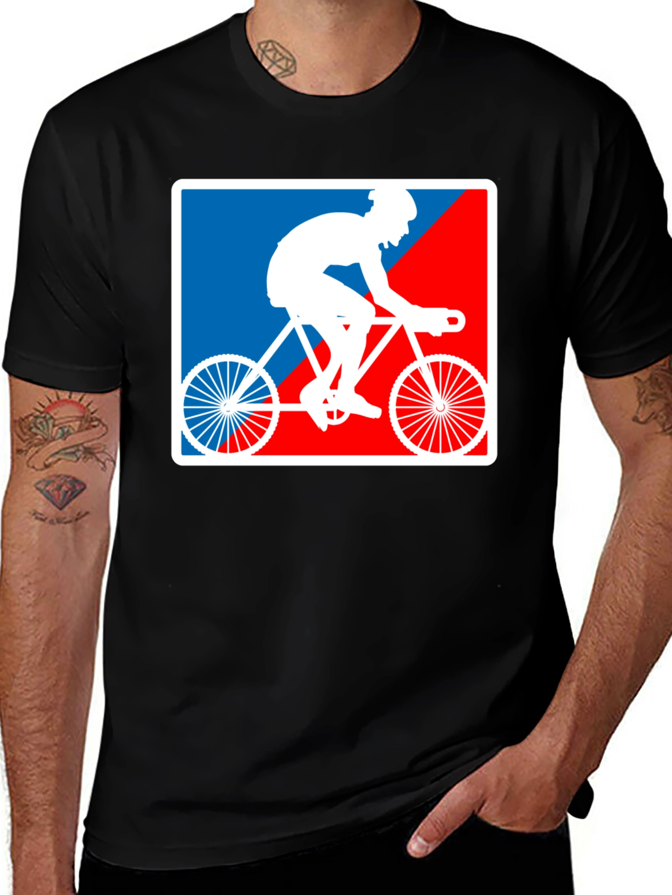Variant 23 of Cyclist Graphic T-Shirt - Sporty Style