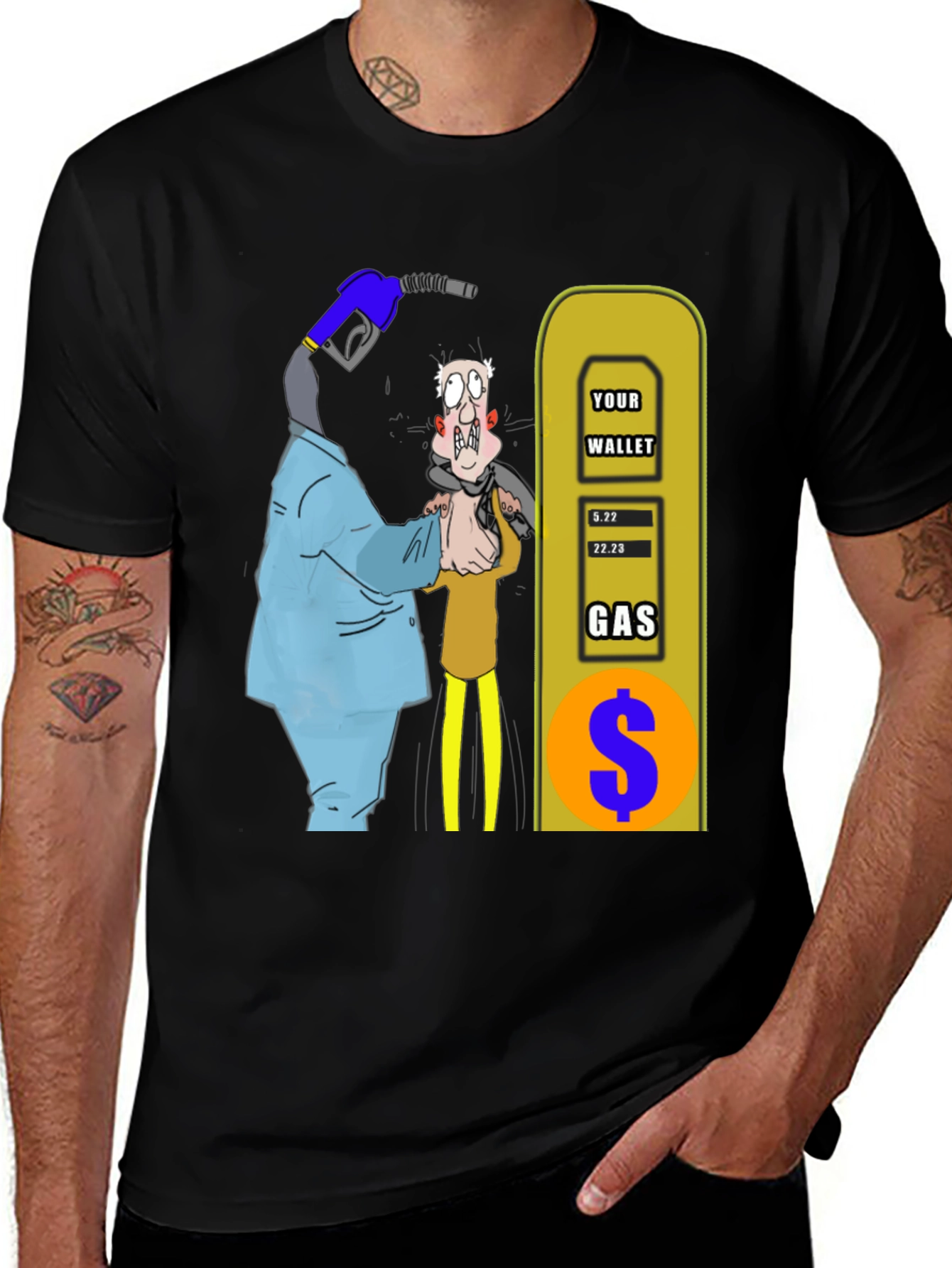 Variant 15 of Humorous Gas Price Graphic T-Shirt