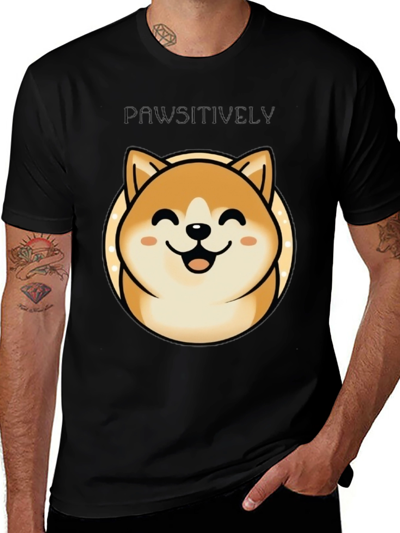 Variant 18 of Cute Doge Graphic Tee - Soft Black T-Shirt