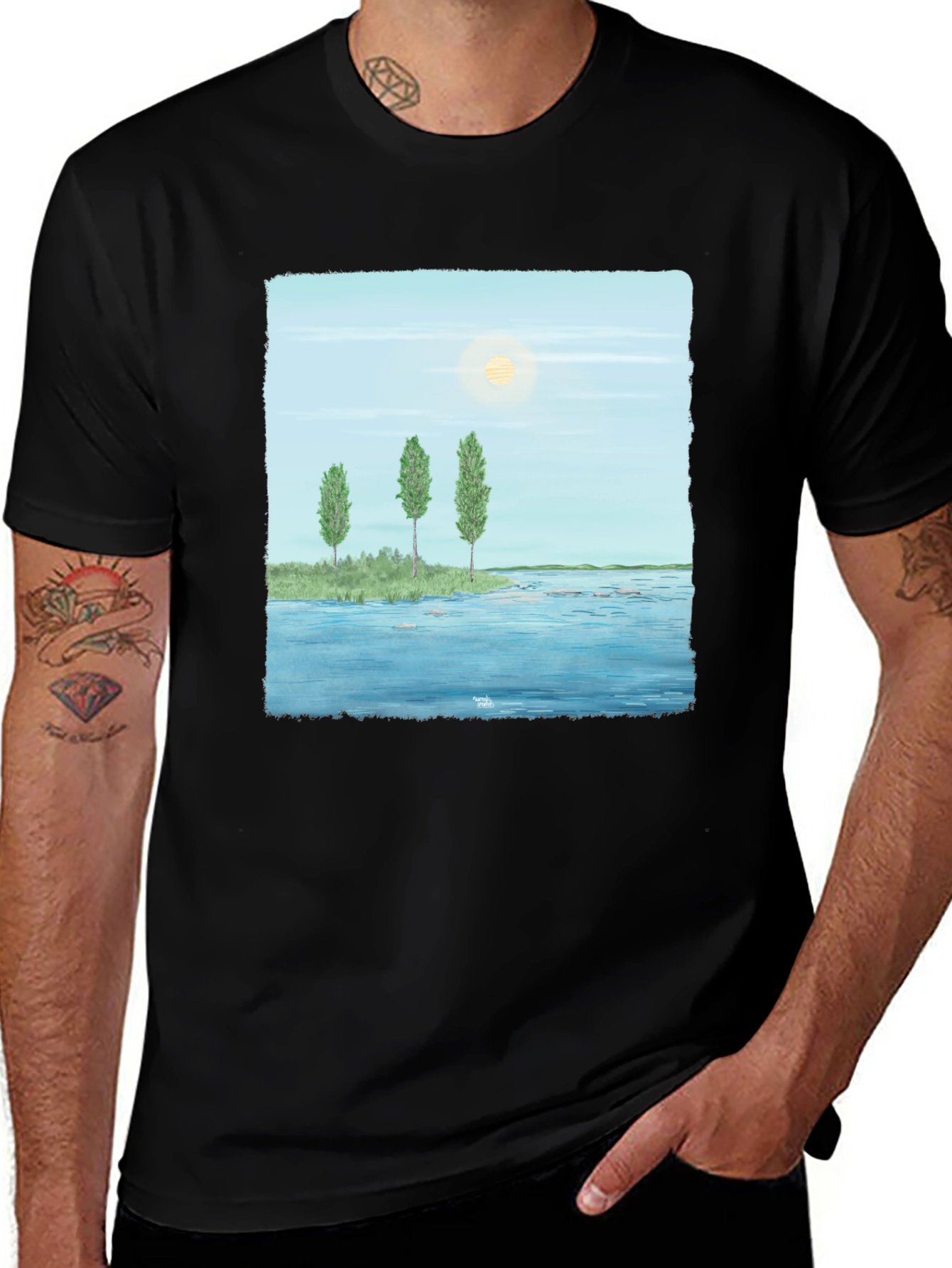 Variant 11 of Scenic Lake View T-Shirt