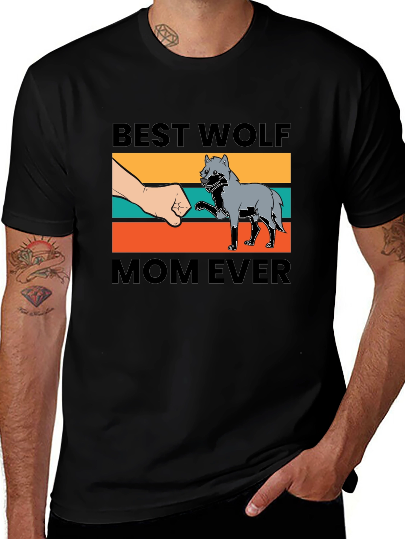 Variant 5 of Best Wolf Mom Ever Graphic Tee