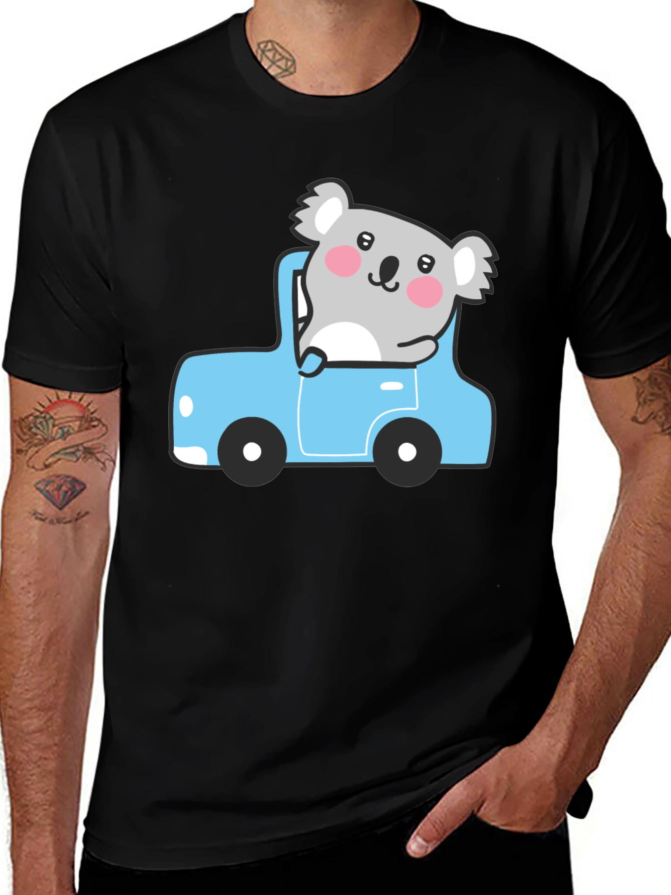Variant 24 of Koala in Car Graphic Tee - Cute & Comfy!