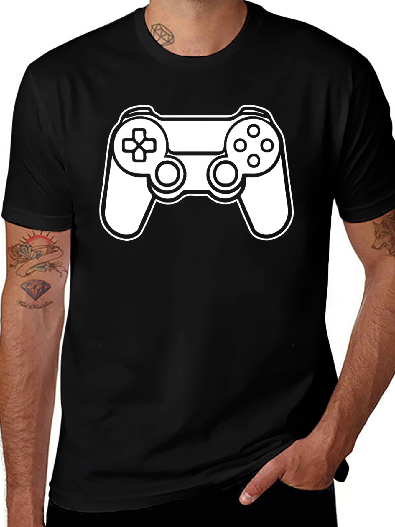 Variant 20 of Gaming Controller Graphic Tee - Black T-Shirt