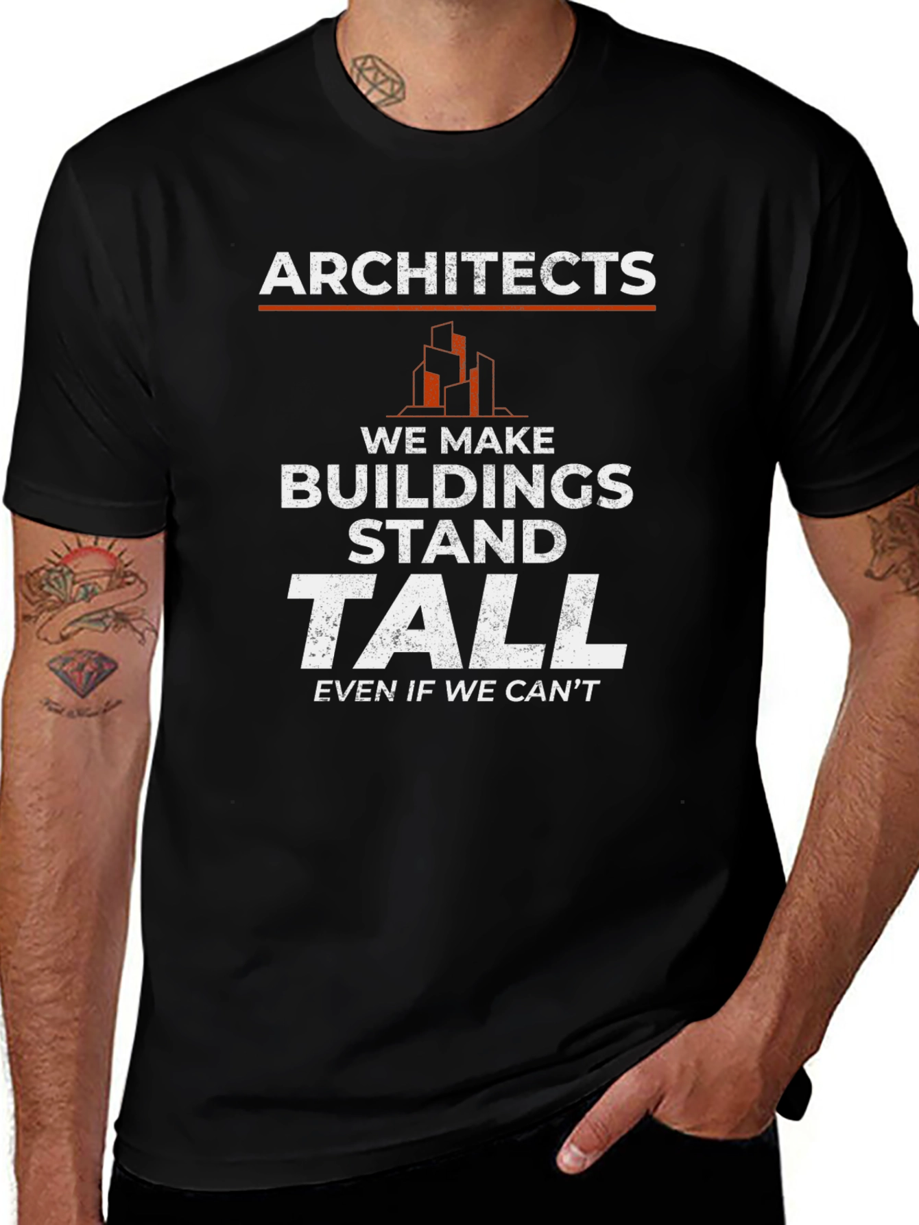 Variant 2 of Architects Stand Tall Graphic Tee - Funny Architect Shirt