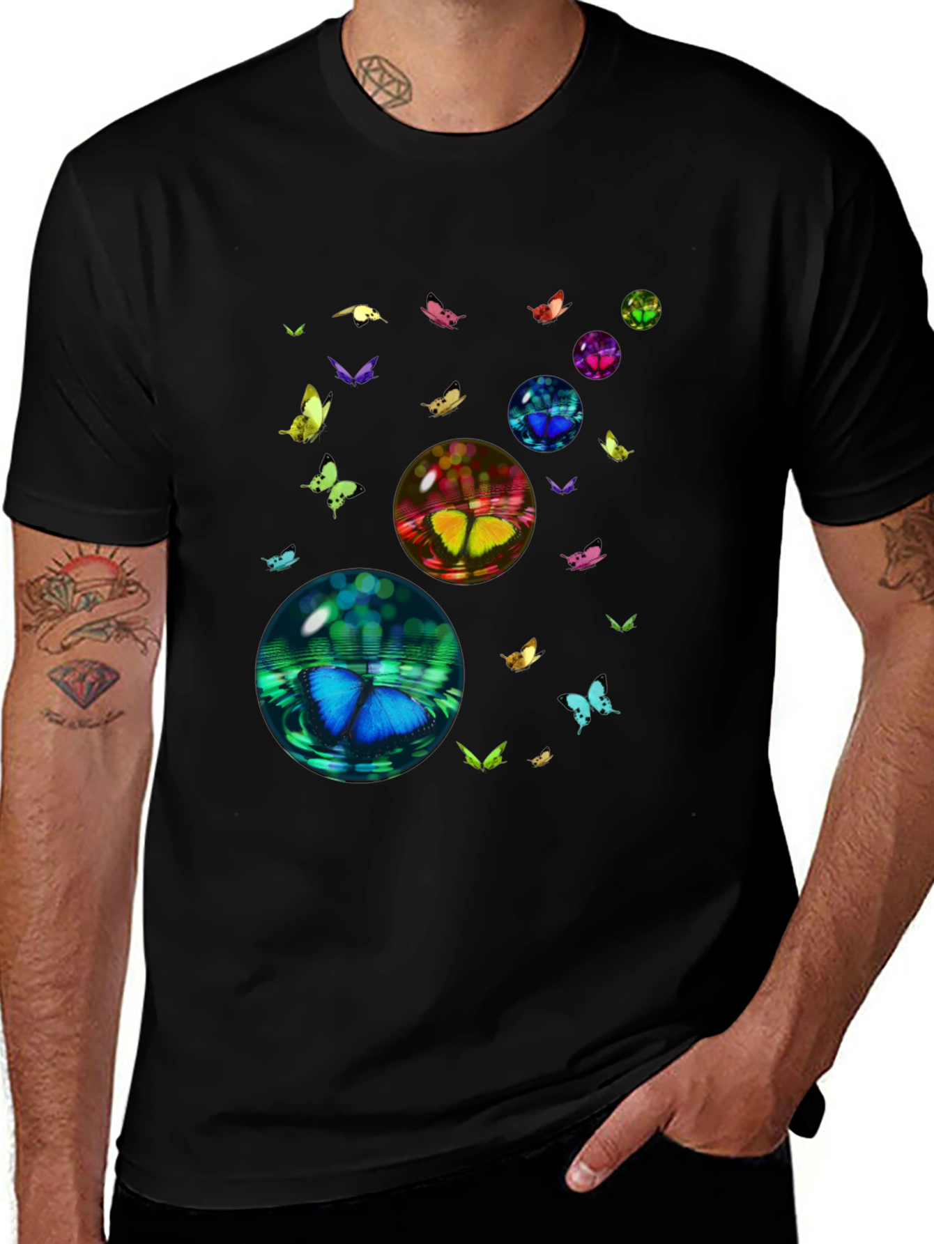 Variant 18 of Butterfly Orb T-Shirt
