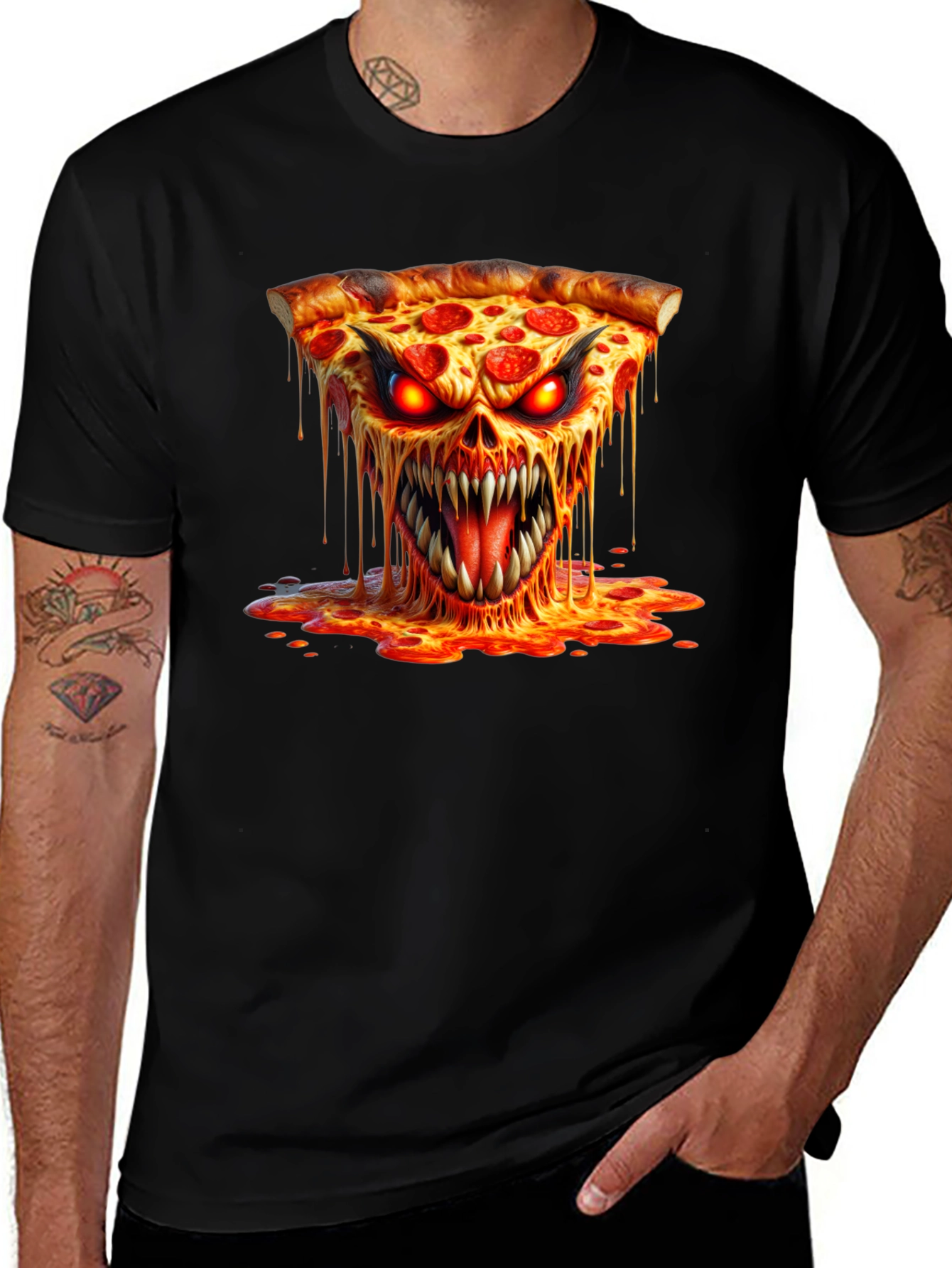 Variant 25 of Pizza Monster Graphic T-Shirt - Unique Design