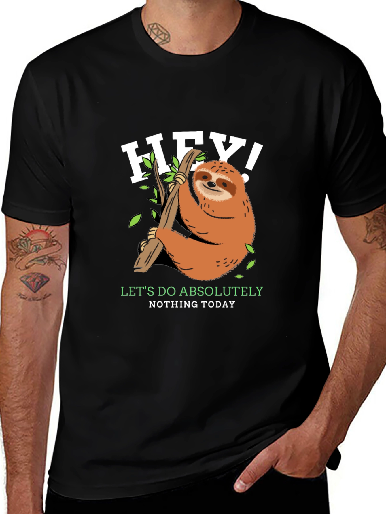 Variant 3 of Lazy Sloth T-Shirt - Let's Do Absolutely Nothing Today!
