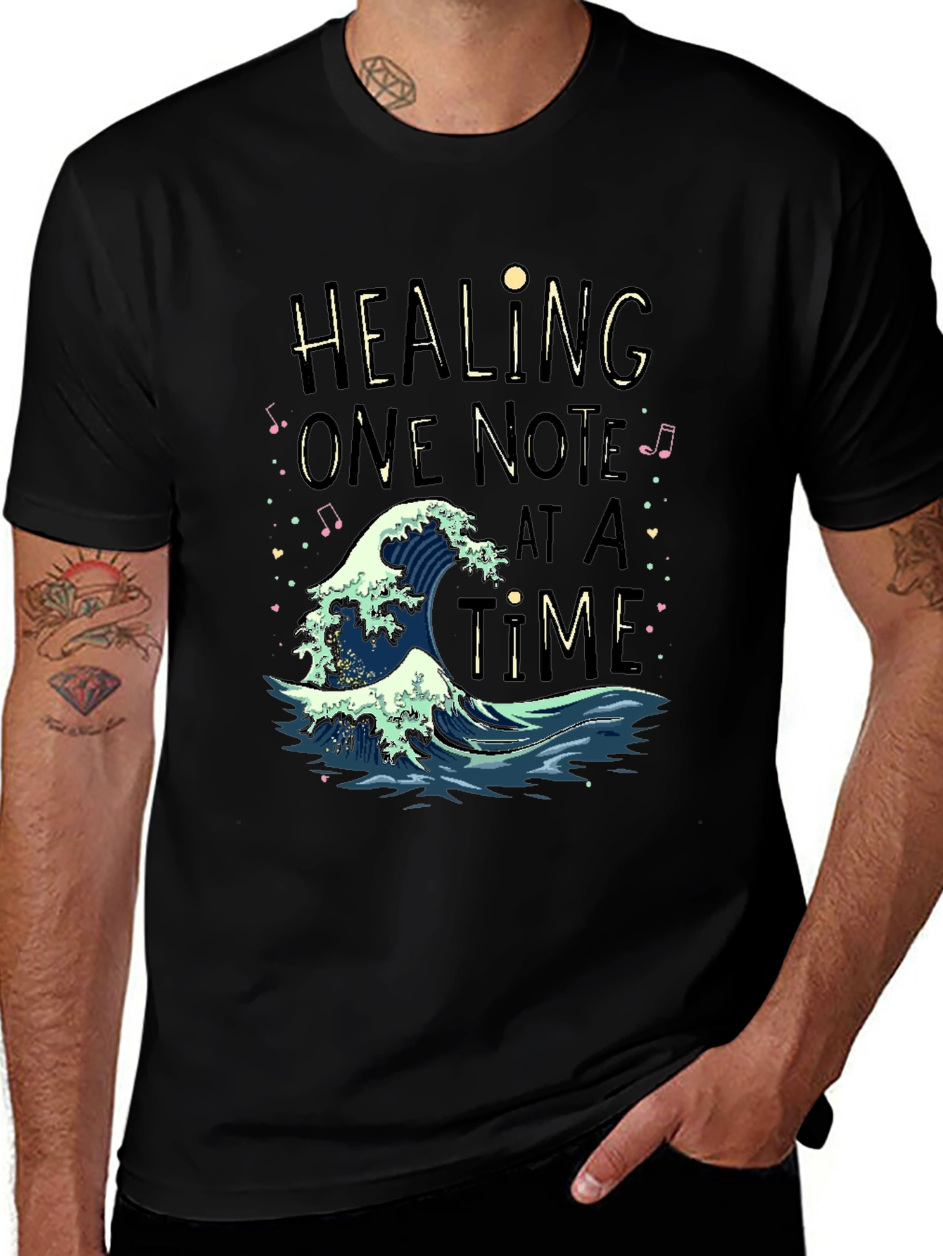 Variant 13 of Healing One Note at a Time Black T-Shirt