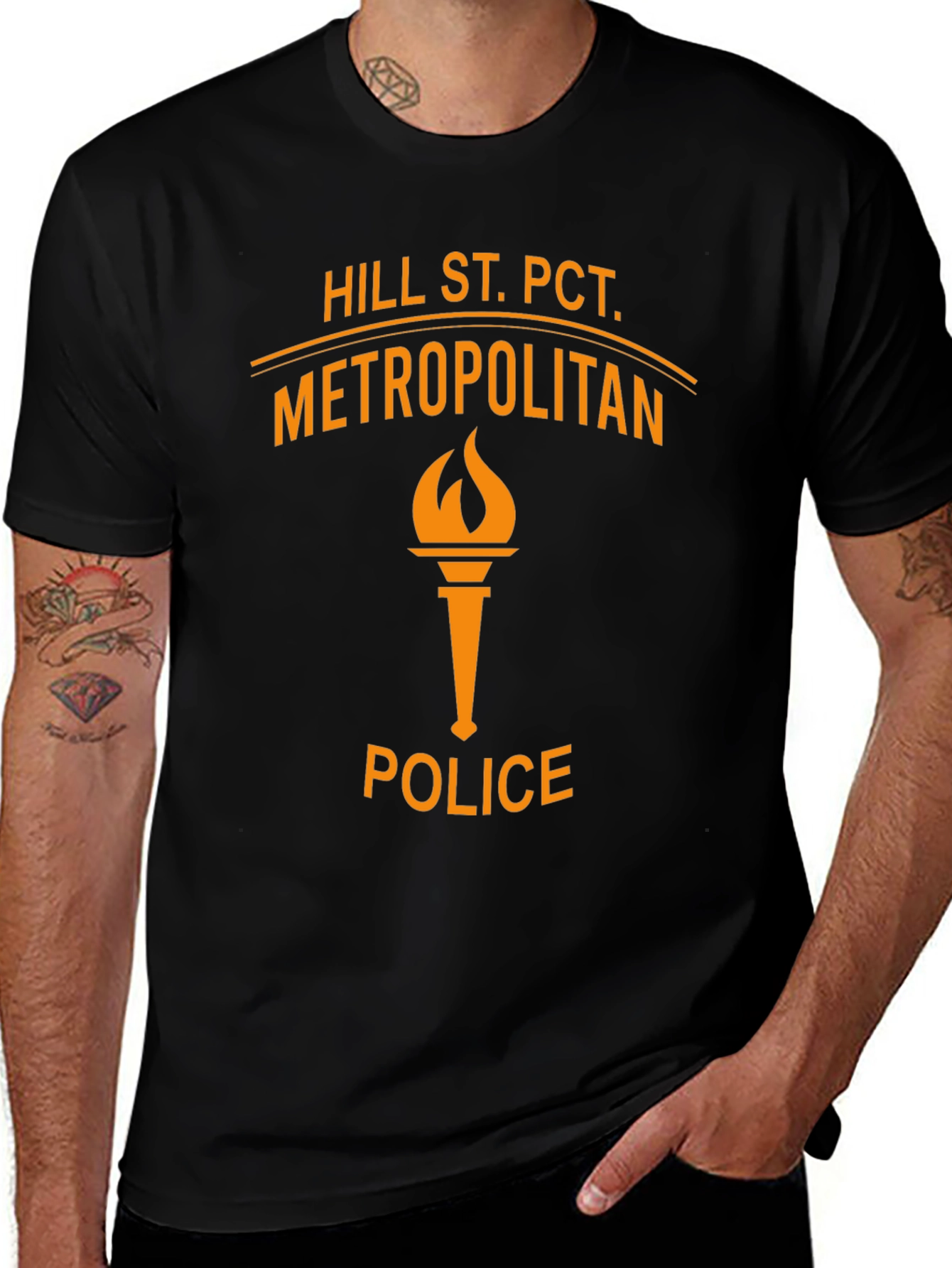 Hill St. PCT. Metropolitan Police Black T-Shirt