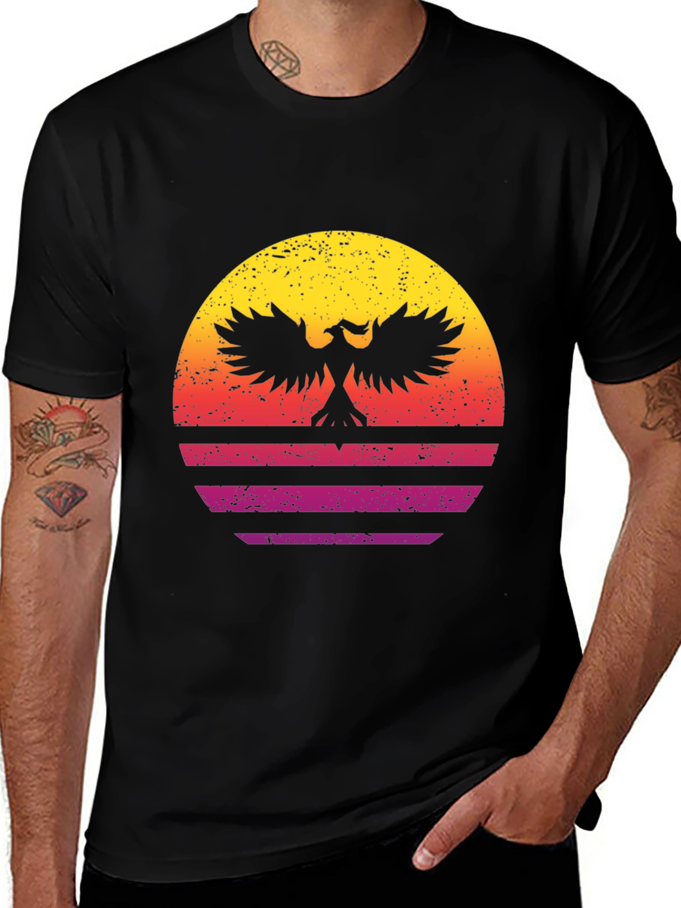 Variant 3 of Retro Phoenix Sunset Graphic T-Shirt