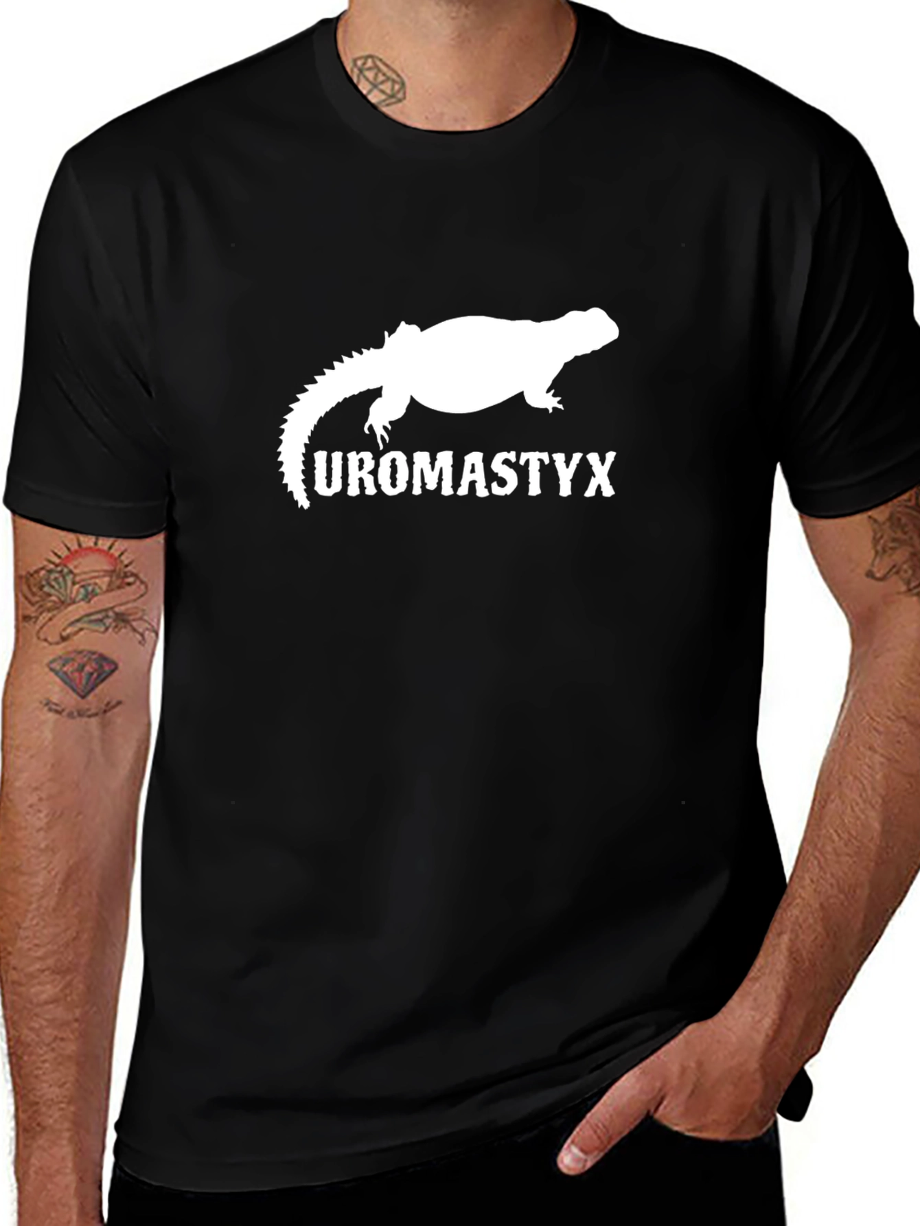 Variant 3 of Uromastyx Lizard Graphic Black T-Shirt