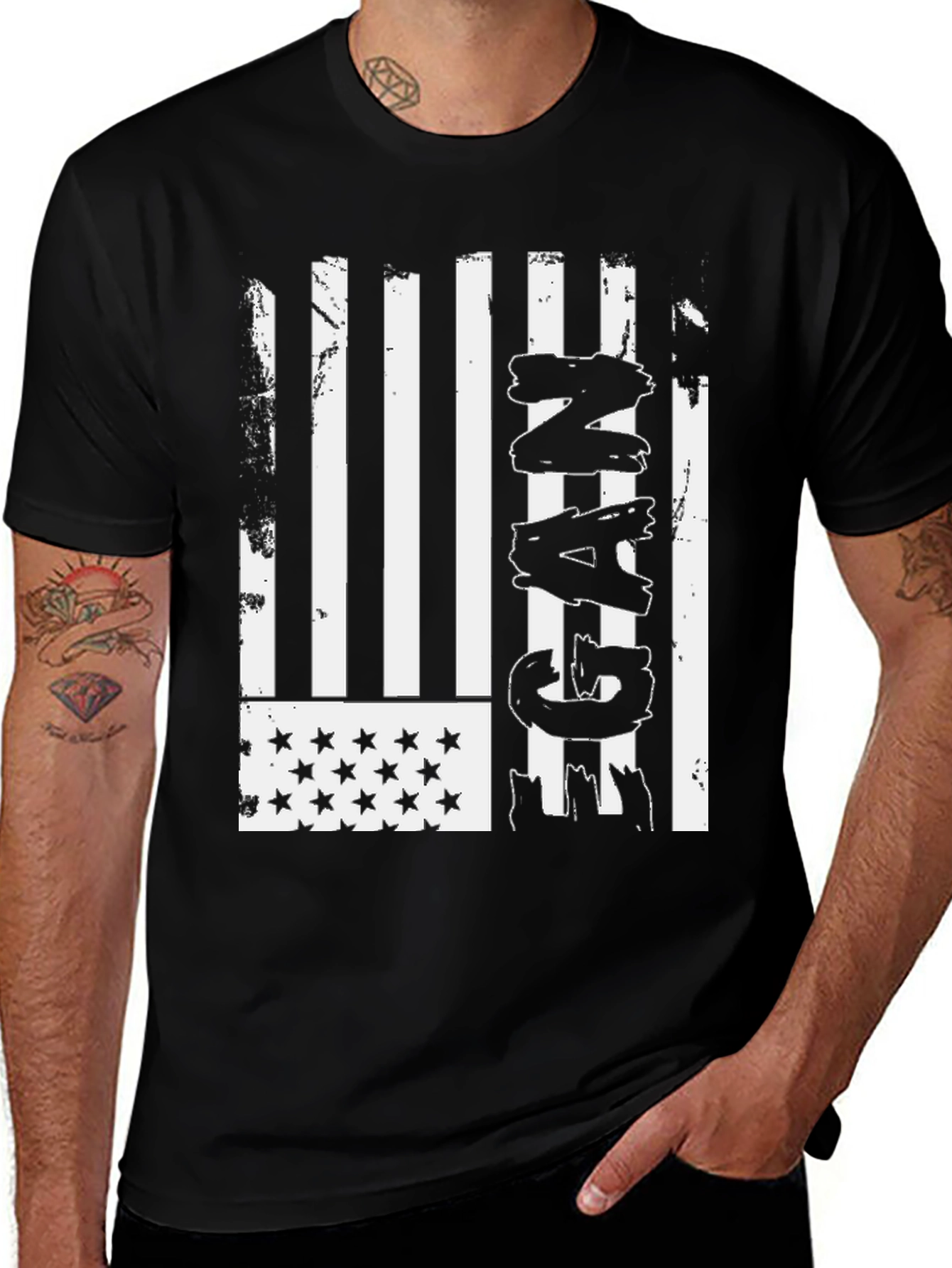 Variant 9 of USA Flag Graphic T-Shirt - Patriotic Design