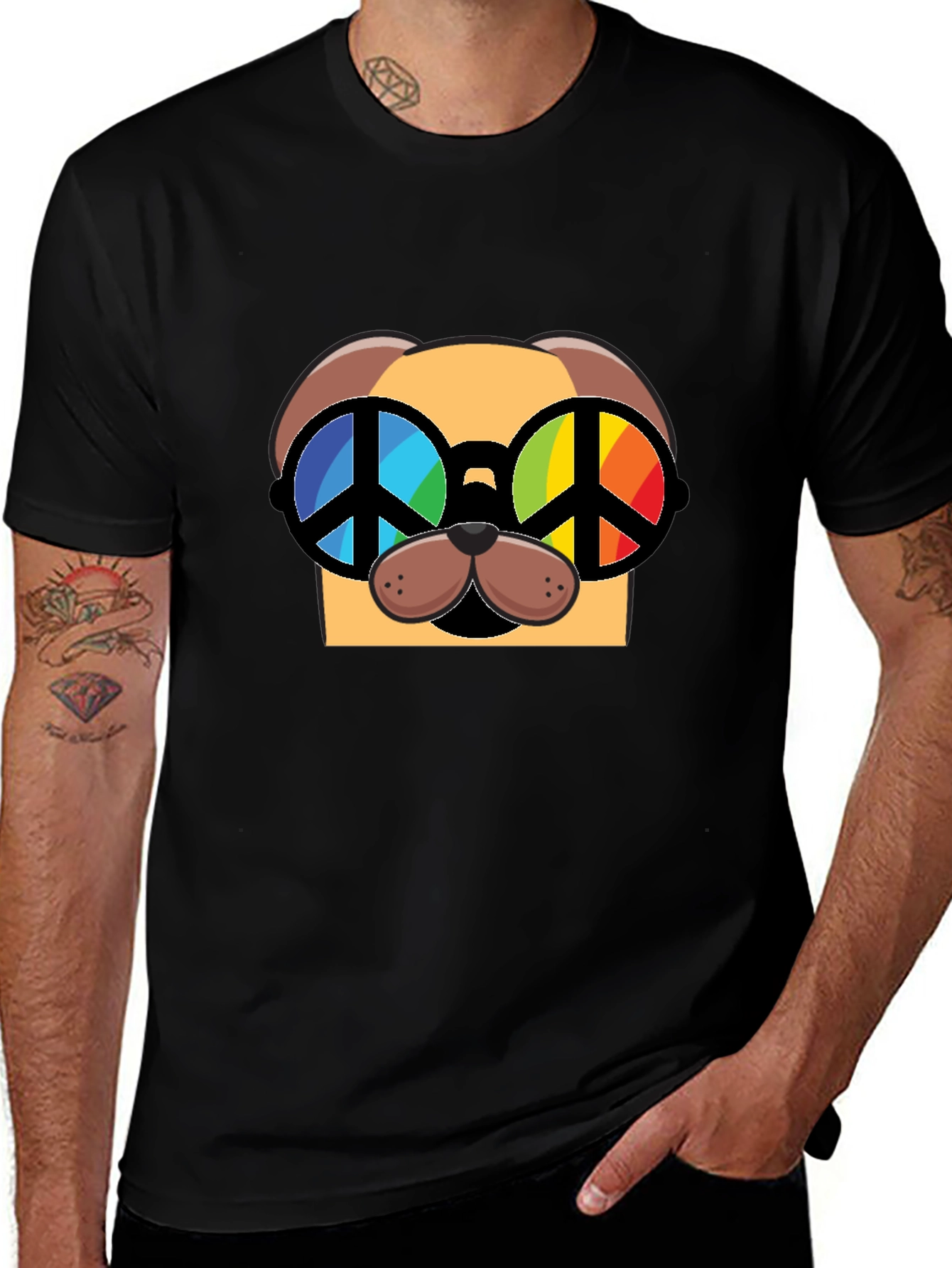 Variant 20 of Peace Dog Graphic Tee - Stylish Unisex T-Shirt