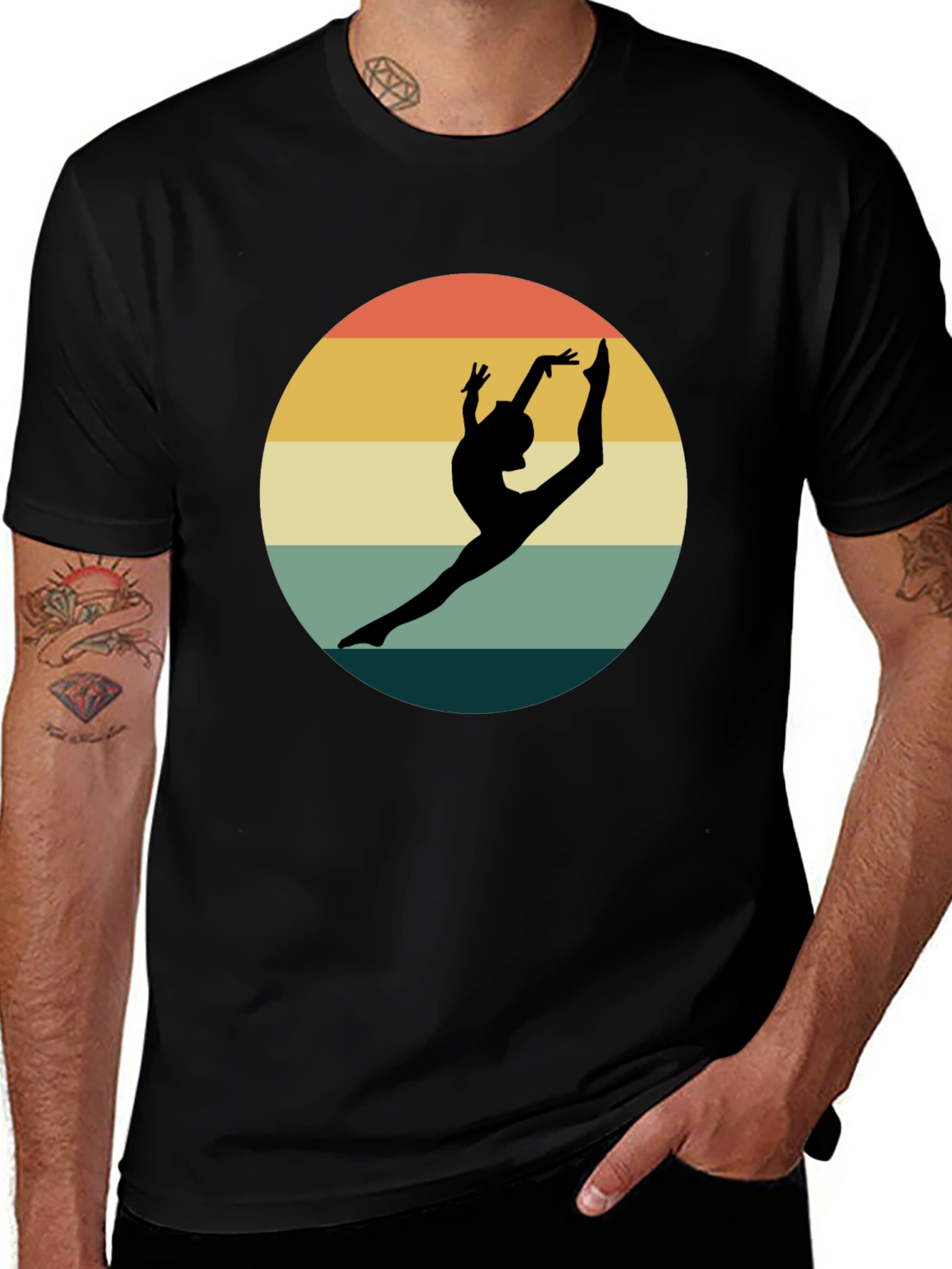 Variant 15 of Gymnast Silhouette Retro T-Shirt
