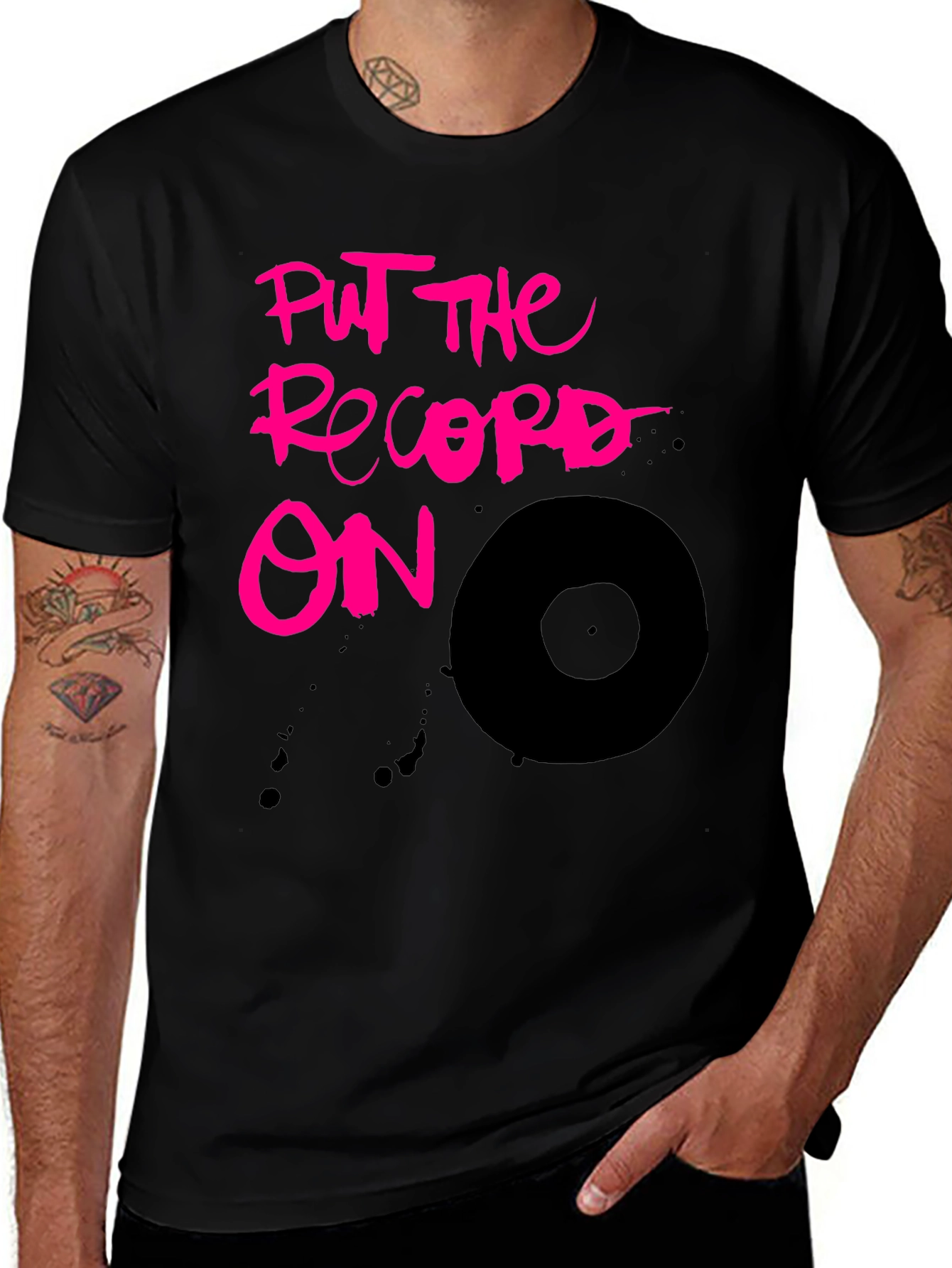 Retro Vinyl Record T-Shirt - Put the Record On