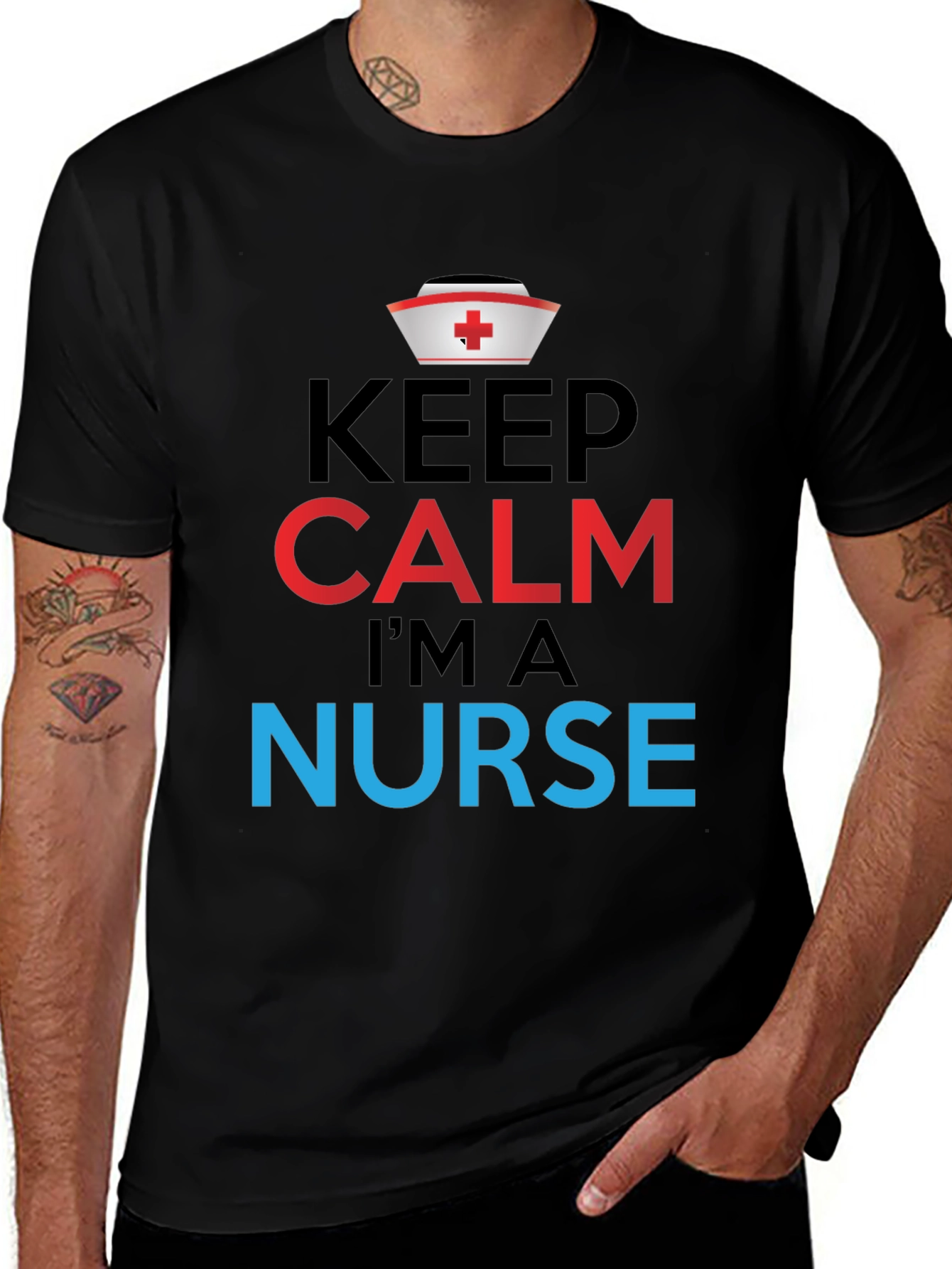 Variant 26 of Keep Calm I'm a Nurse Graphic Tee