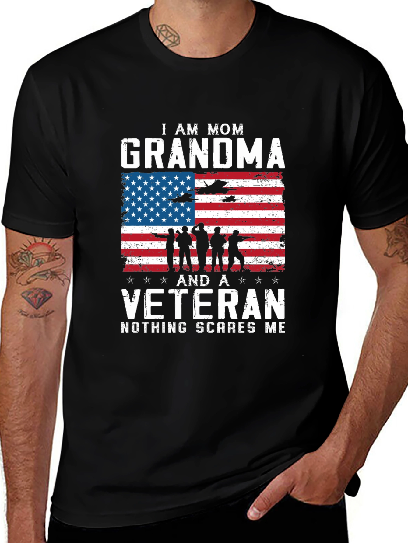 Variant 3 of Mom Grandma Veteran Graphic Tee