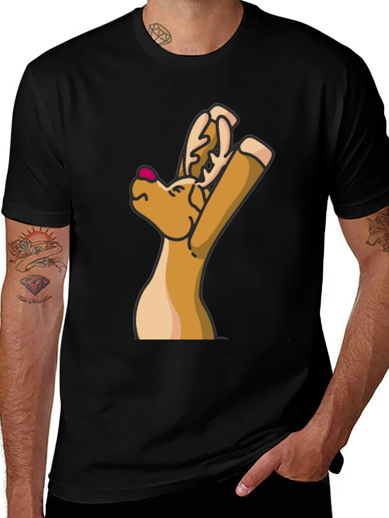 Variant 6 of Rudolph Dab Black T-Shirt