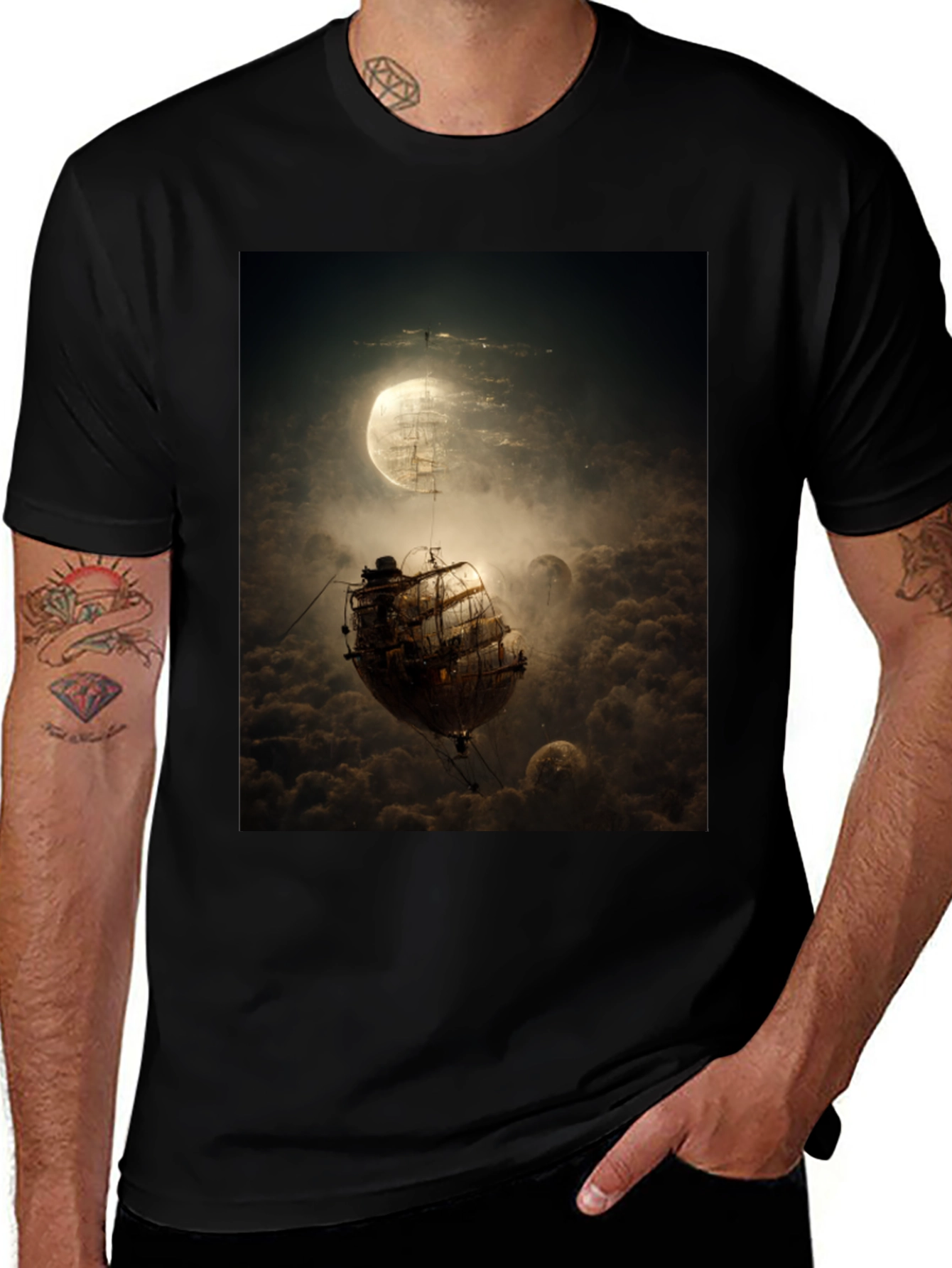 Variant 27 of Steampunk Airship T-Shirt