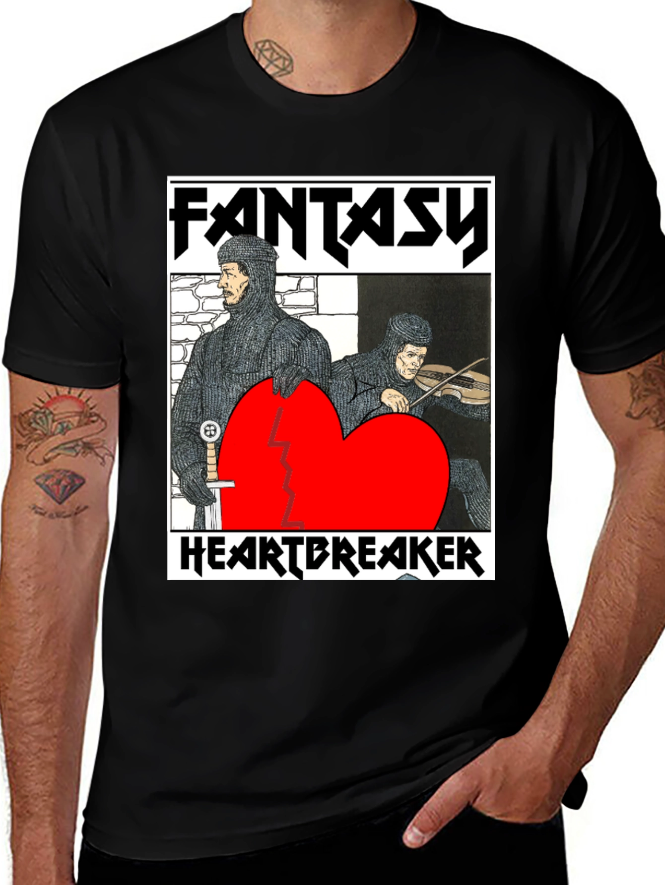 Variant 5 of Fantasy Heartbreaker Graphic Tee - Black