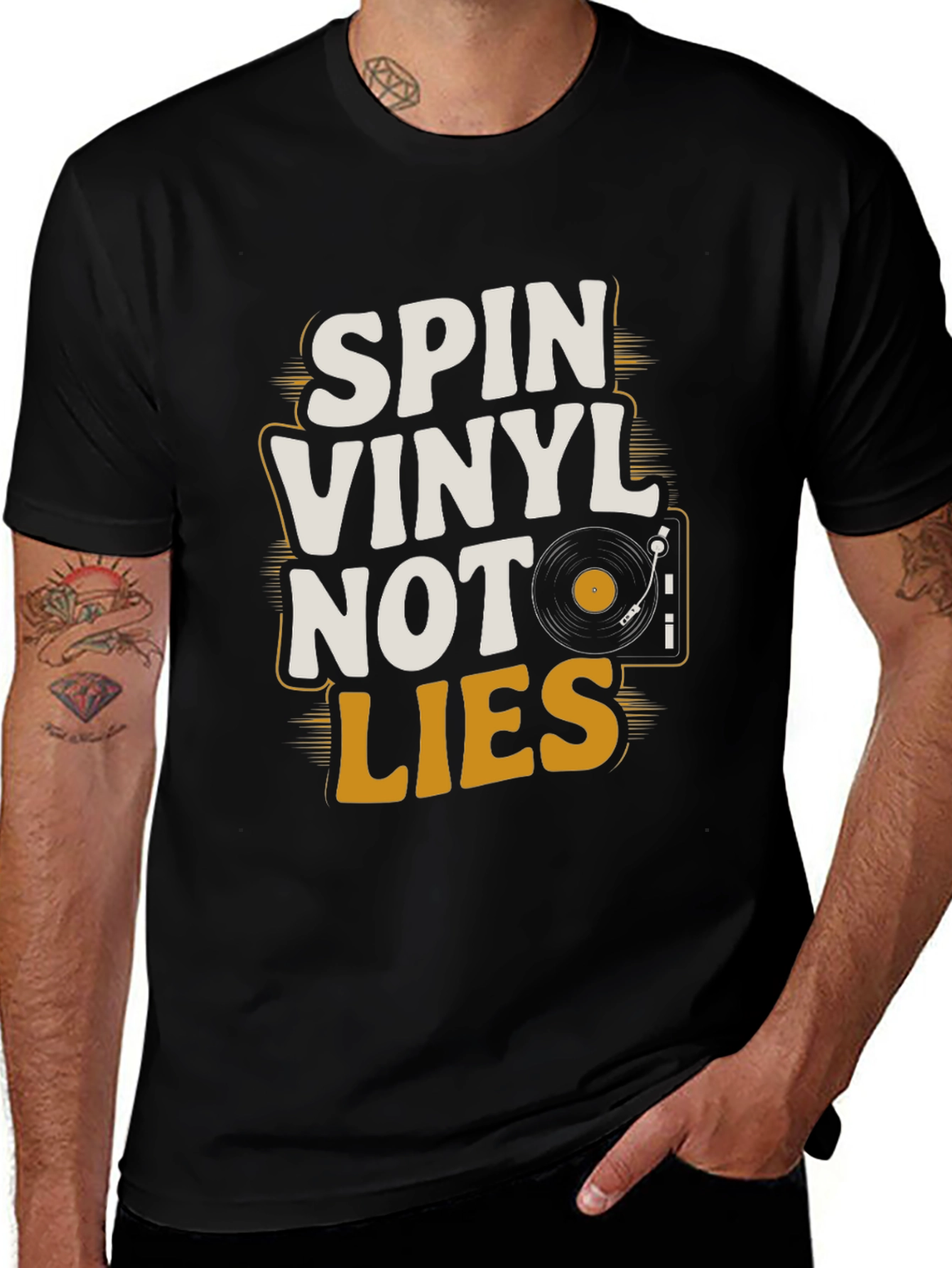 Variant 29 of Spin Vinyl Not Lies Graphic Tee