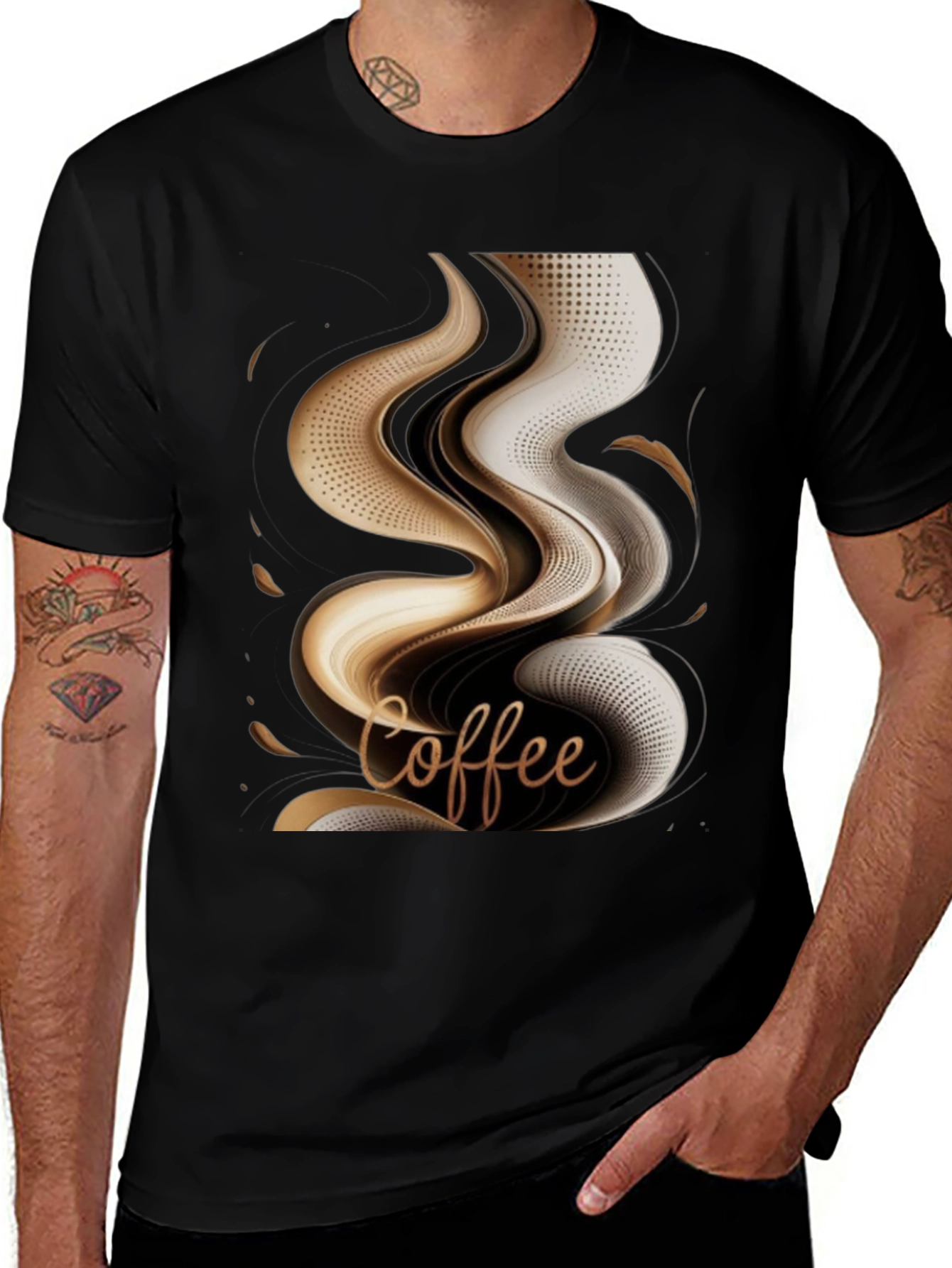 Variant 17 of Coffee Lover's Graphic Tee - Stylish Black T-Shirt