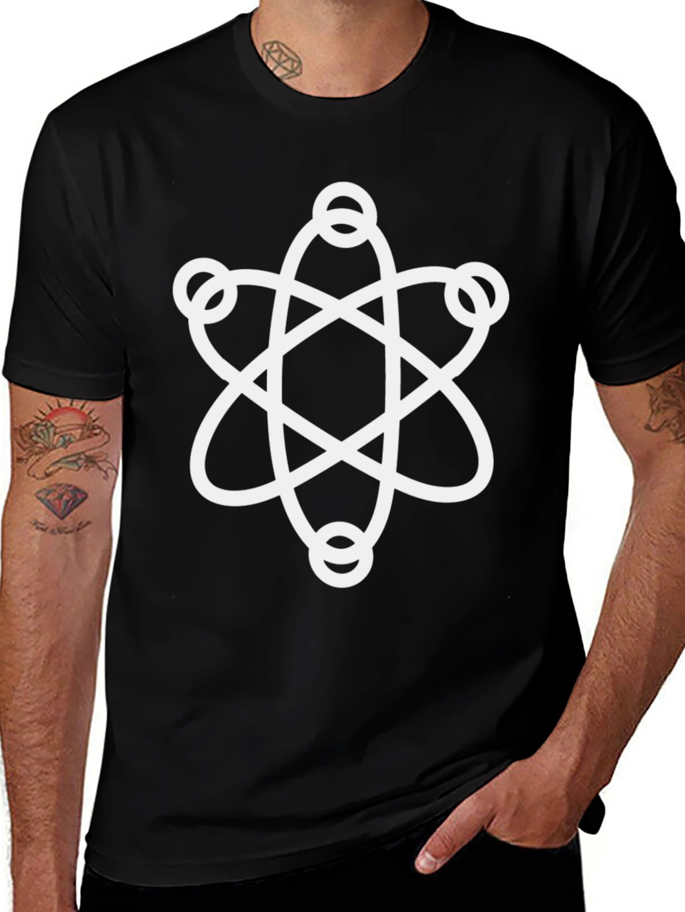 Variant 16 of Atomic Orbit T-Shirt - Cool Science Graphic Tee