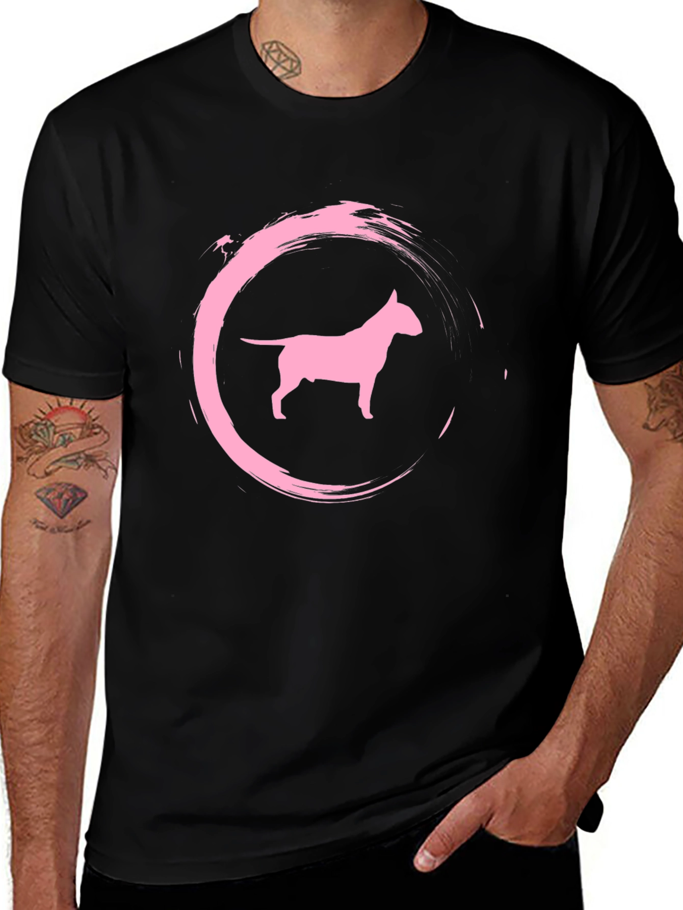 Variant 6 of Dog Silhouette Graphic Tee - Stylish & Comfy